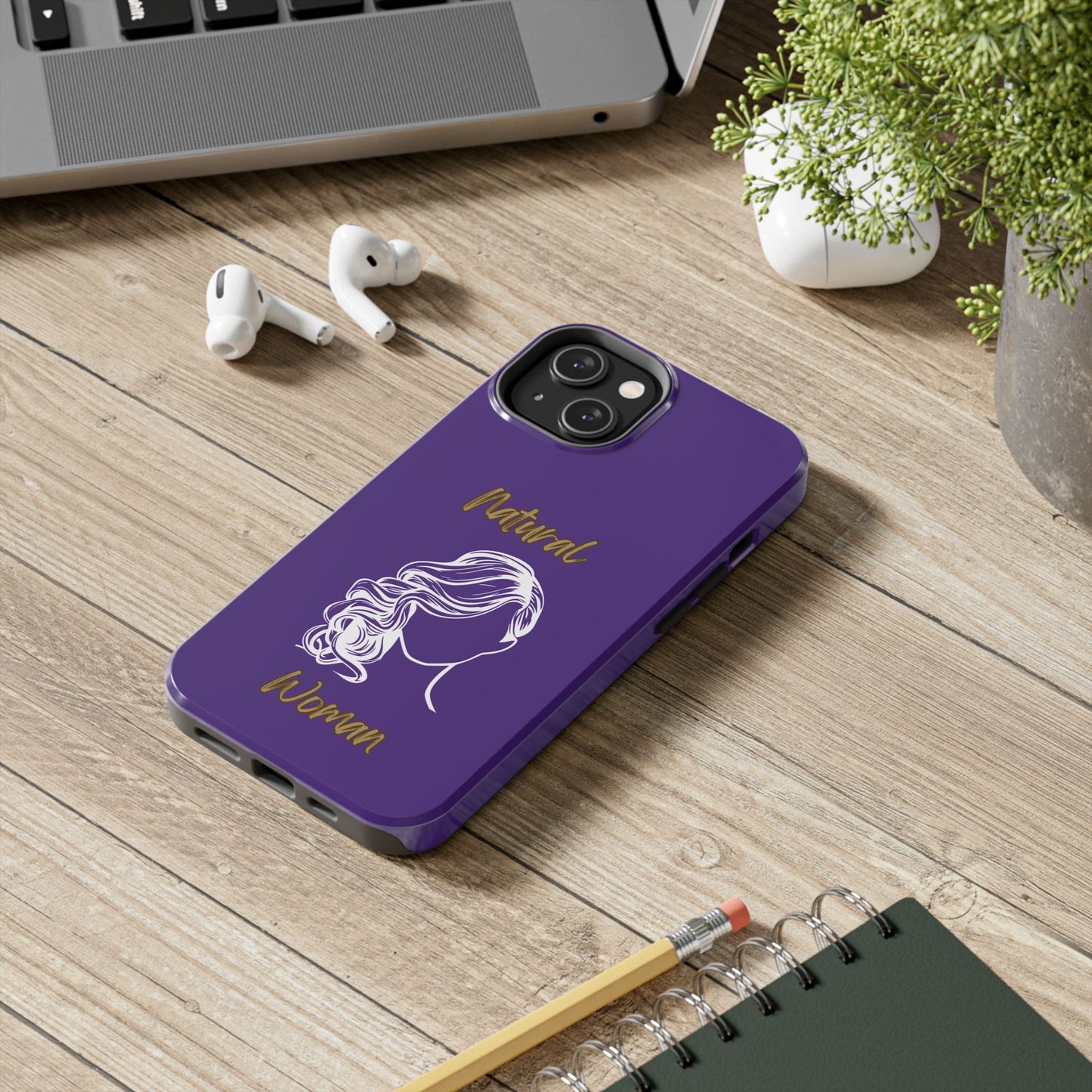 Natural Woman Long Curl (WL)Tough Phone Cases PURPLE