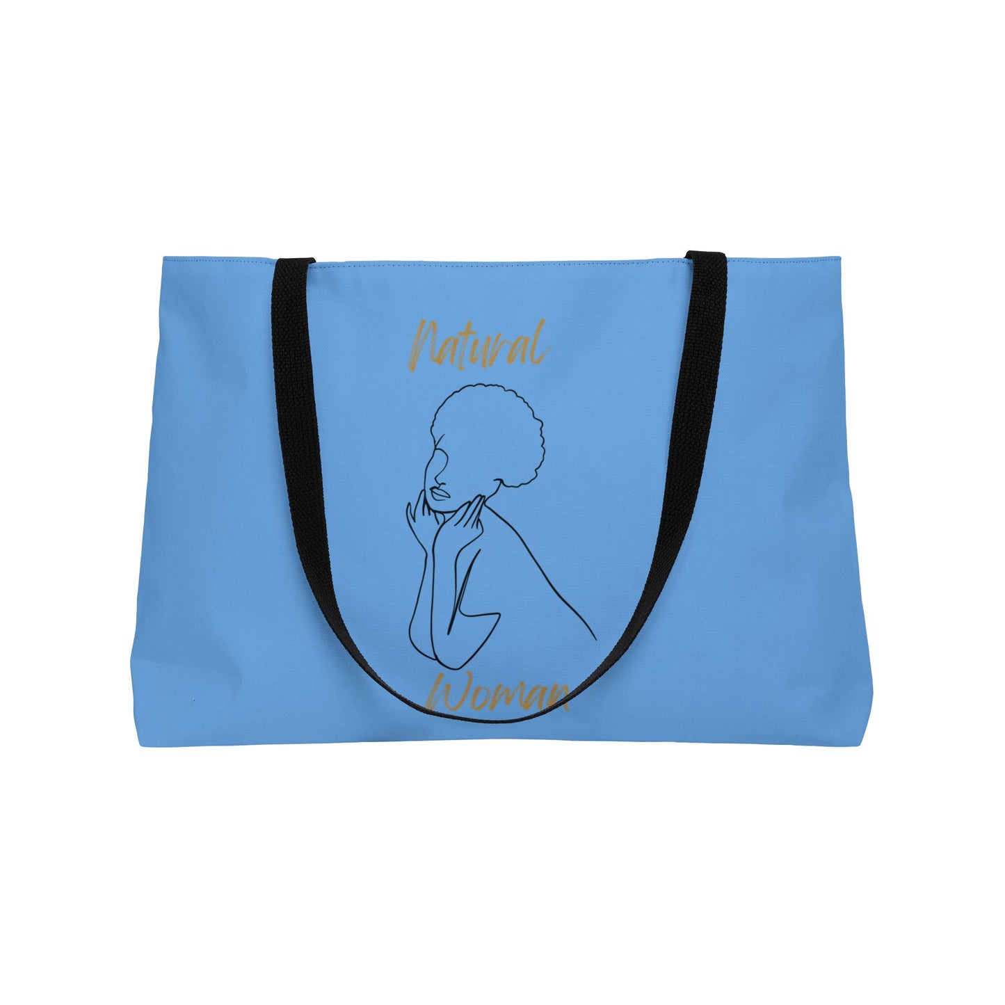 Natural Woman Cute Afro (BL) Weekender Tote Bag LIGHT BLUE