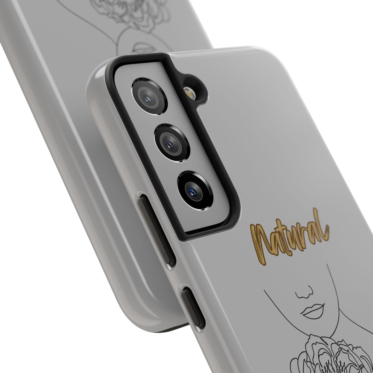 Natural Woman Kissed Flower (BL)Tough Phone Cases LIGHT GREY