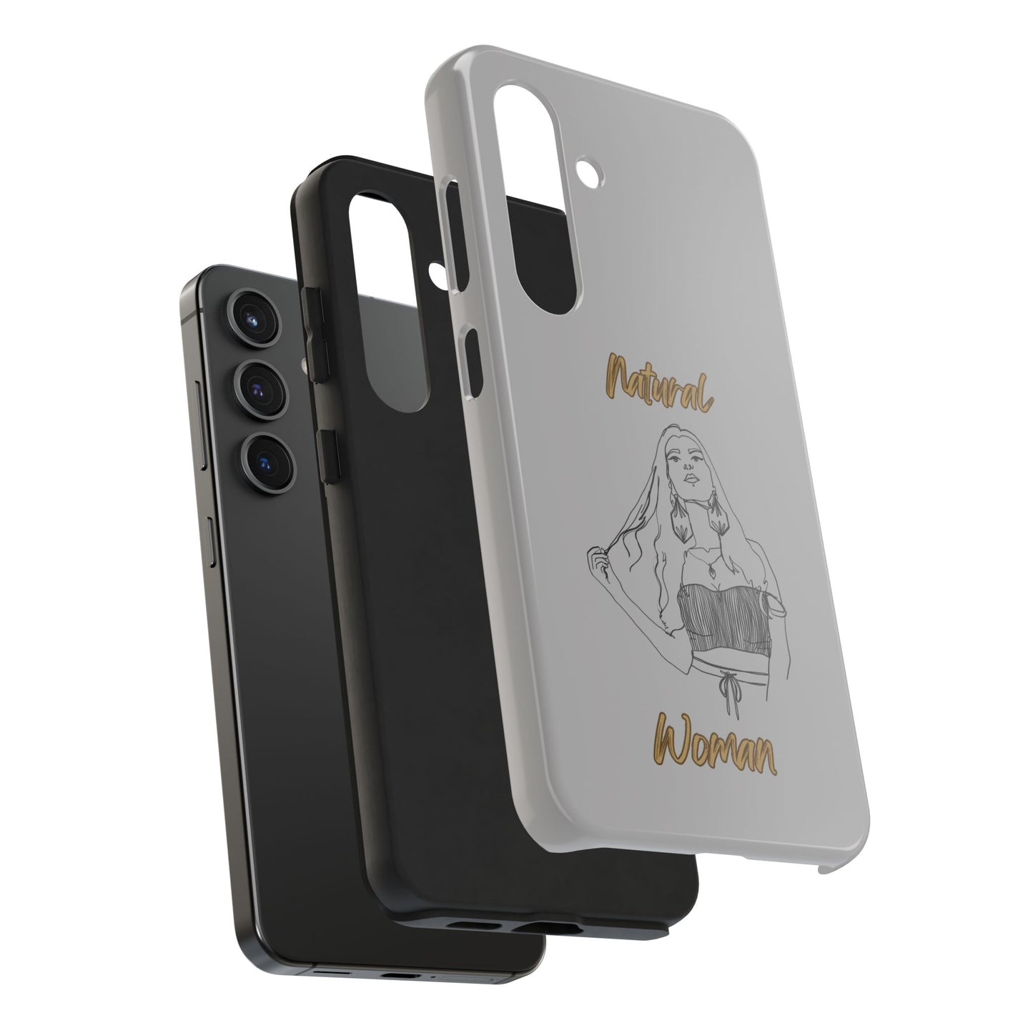 Natural Woman Thinking (BL)Tough Phone Cases LIGHT GREY