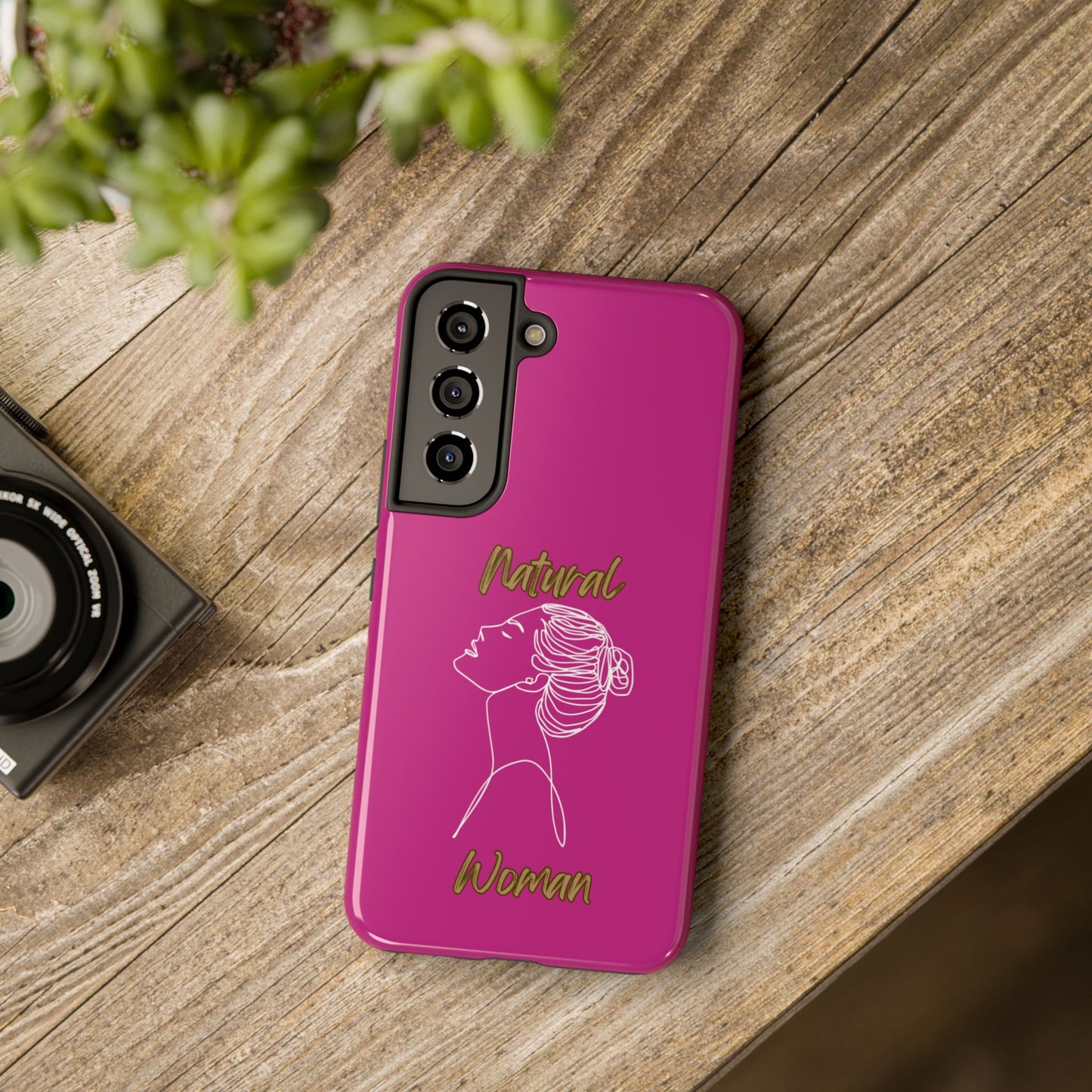 Natural Woman Wet Bun (WL) Tough Phone Cases PINK