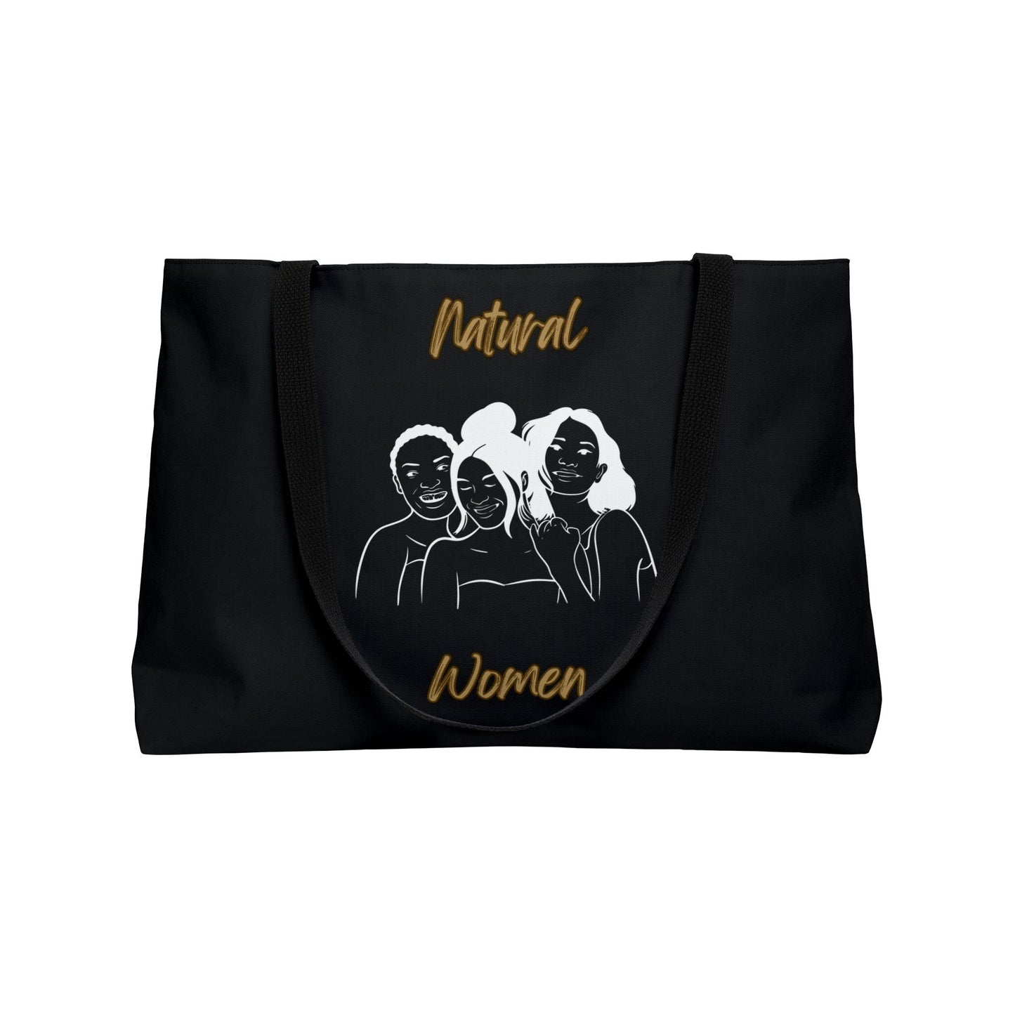 Natural Women Laughing Friends (WL) Weekender Tote Bag BLACK