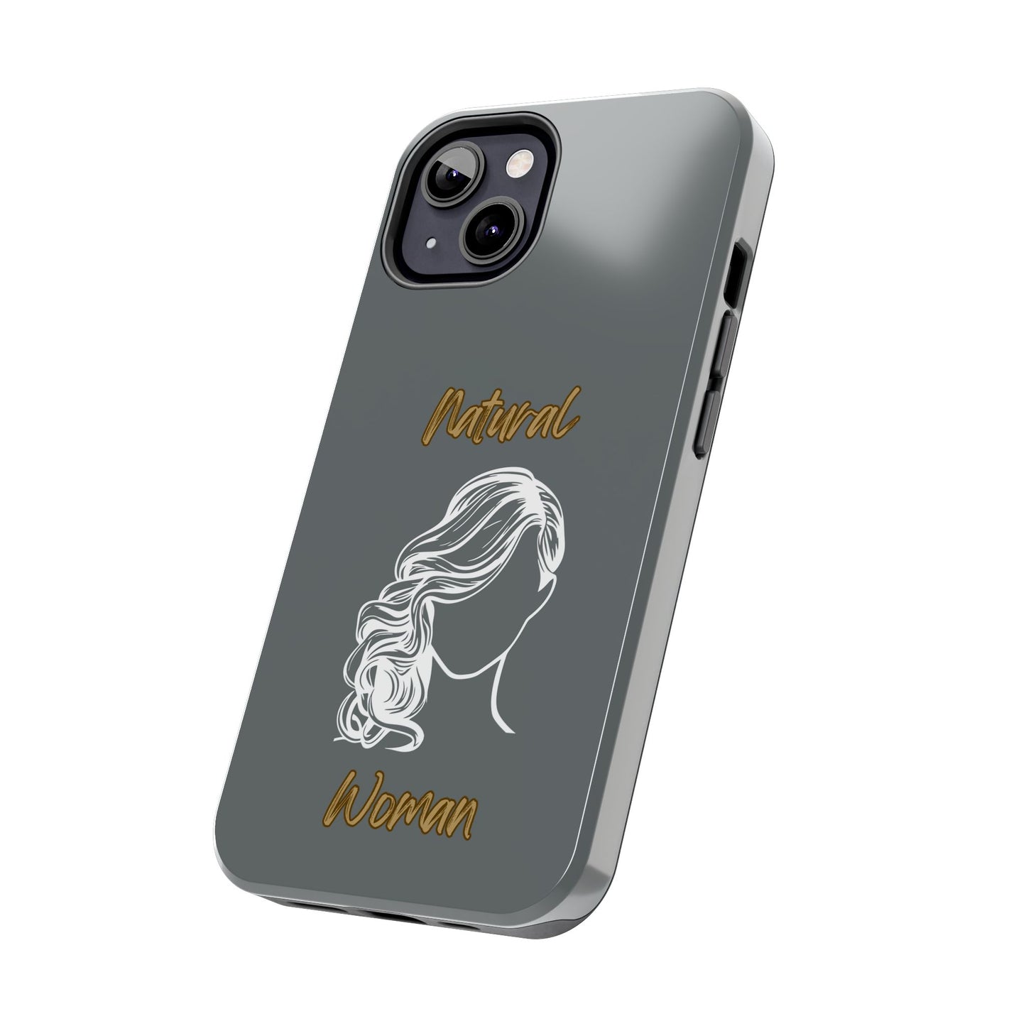 Natural Woman Long Curl (WL)Tough Phone Cases DARK GREY