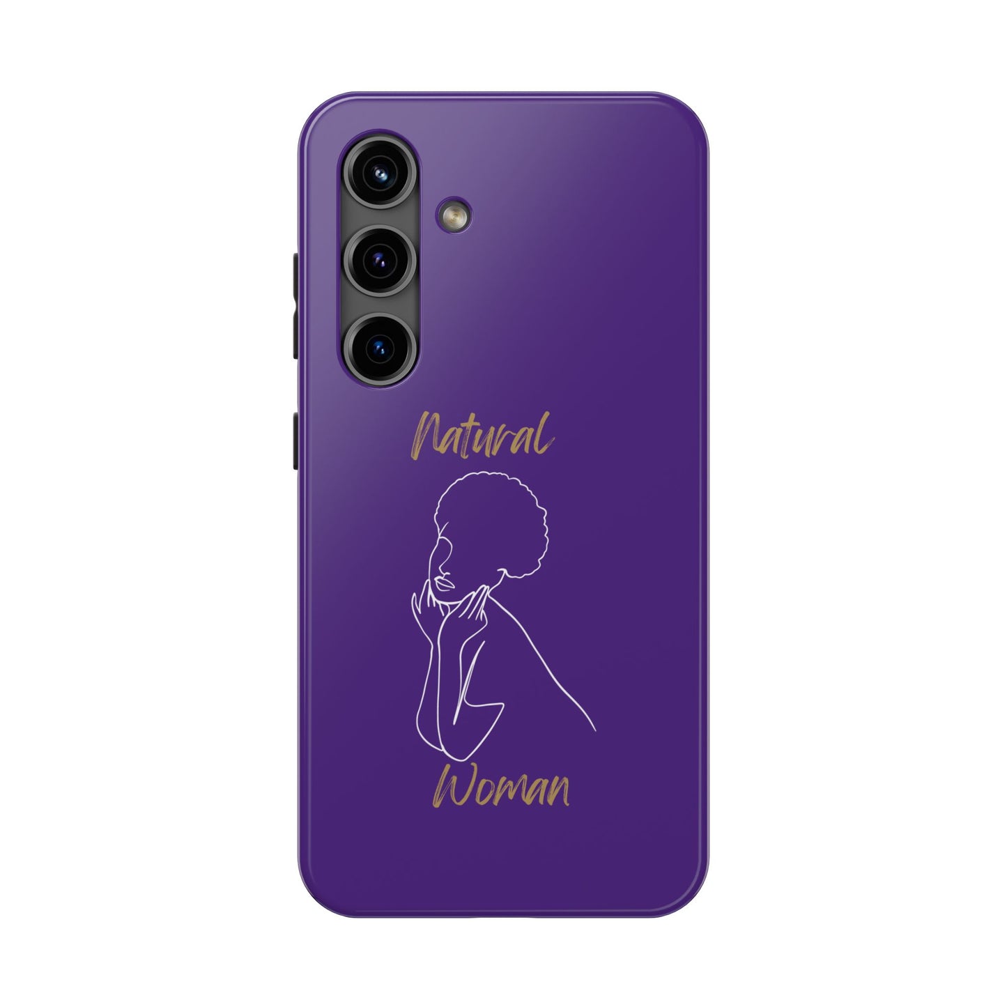 Natural Woman Cute Afro (WL)Tough Phone Cases PURPLE