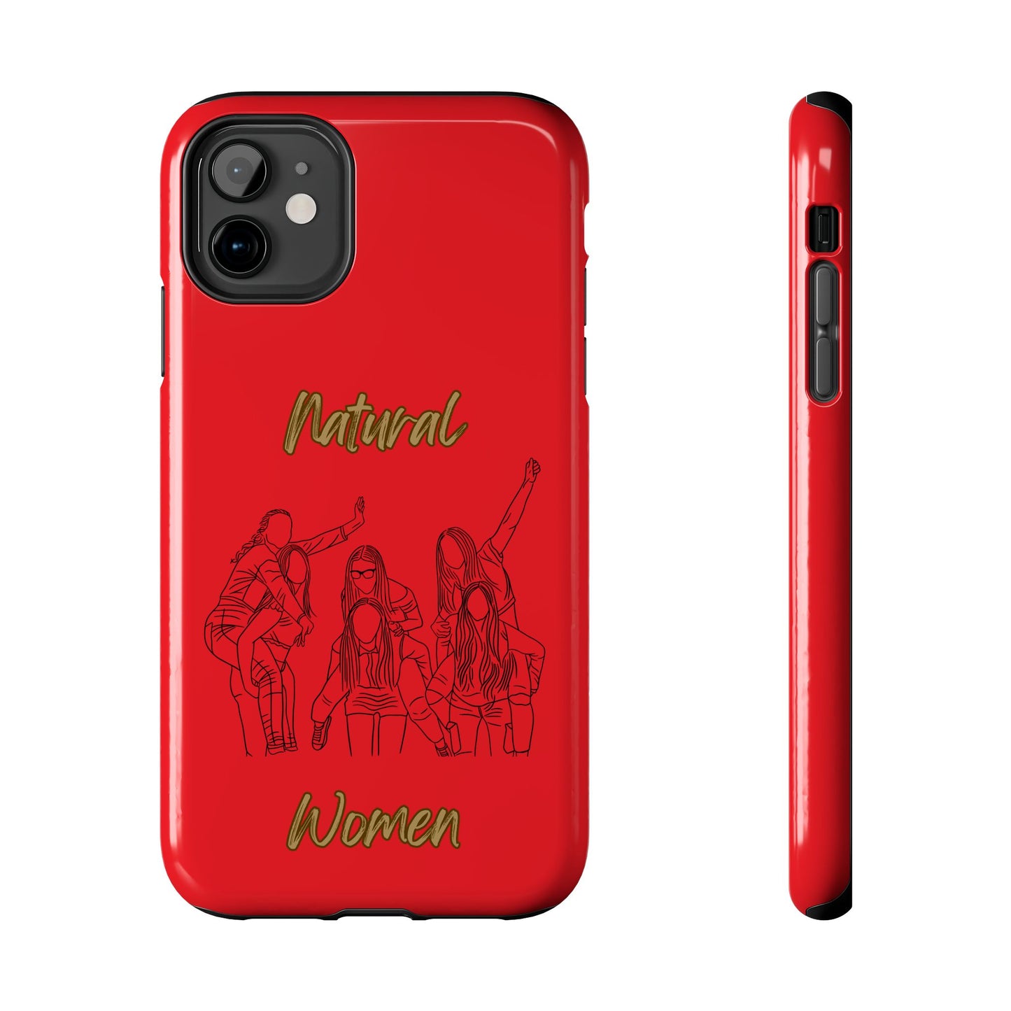 Natural Woman Piggy Back (BL)Tough Phone Cases RED