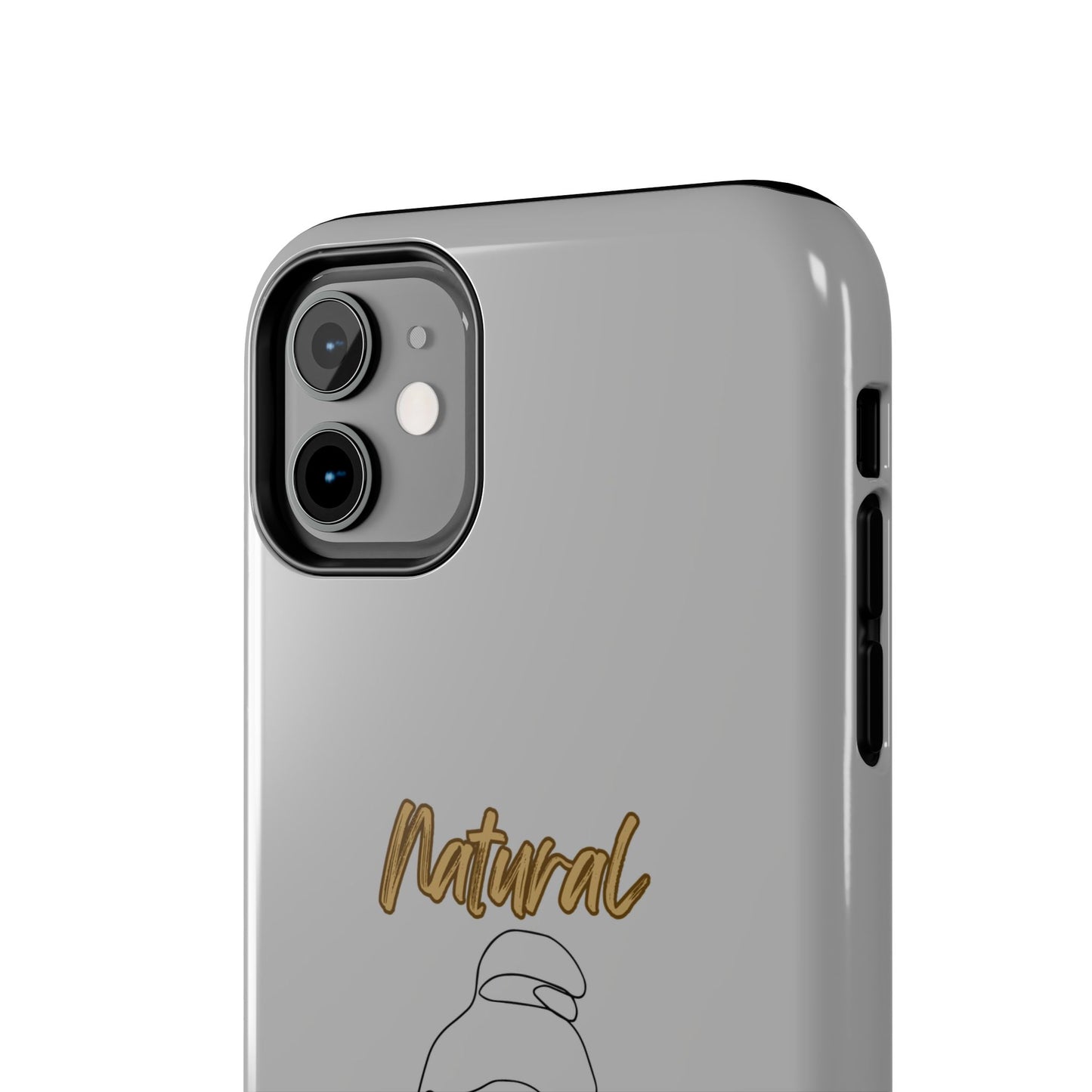 Natural Woman Sassy Bun (BL) Tough Phone Cases LIGHT GREY