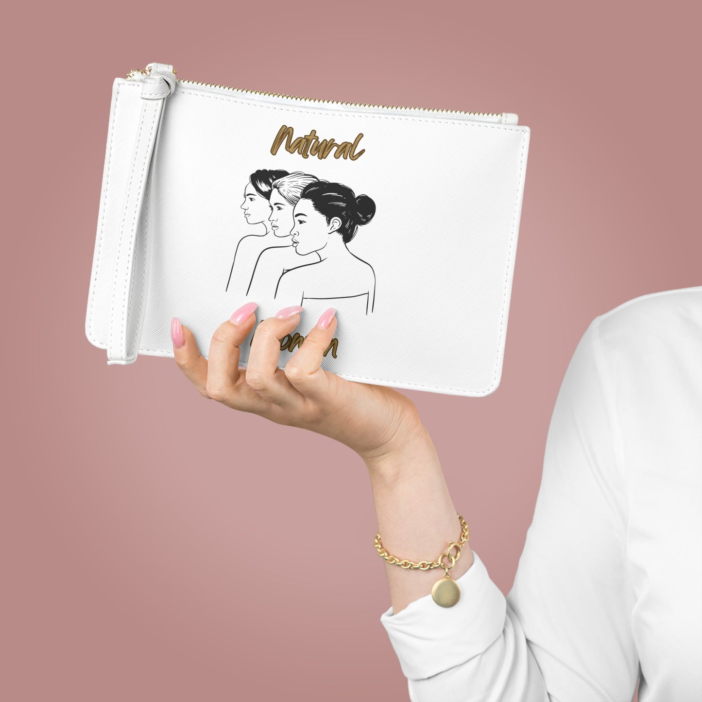 Natural Woman United Friends (BL) Clutch Bag WHITE