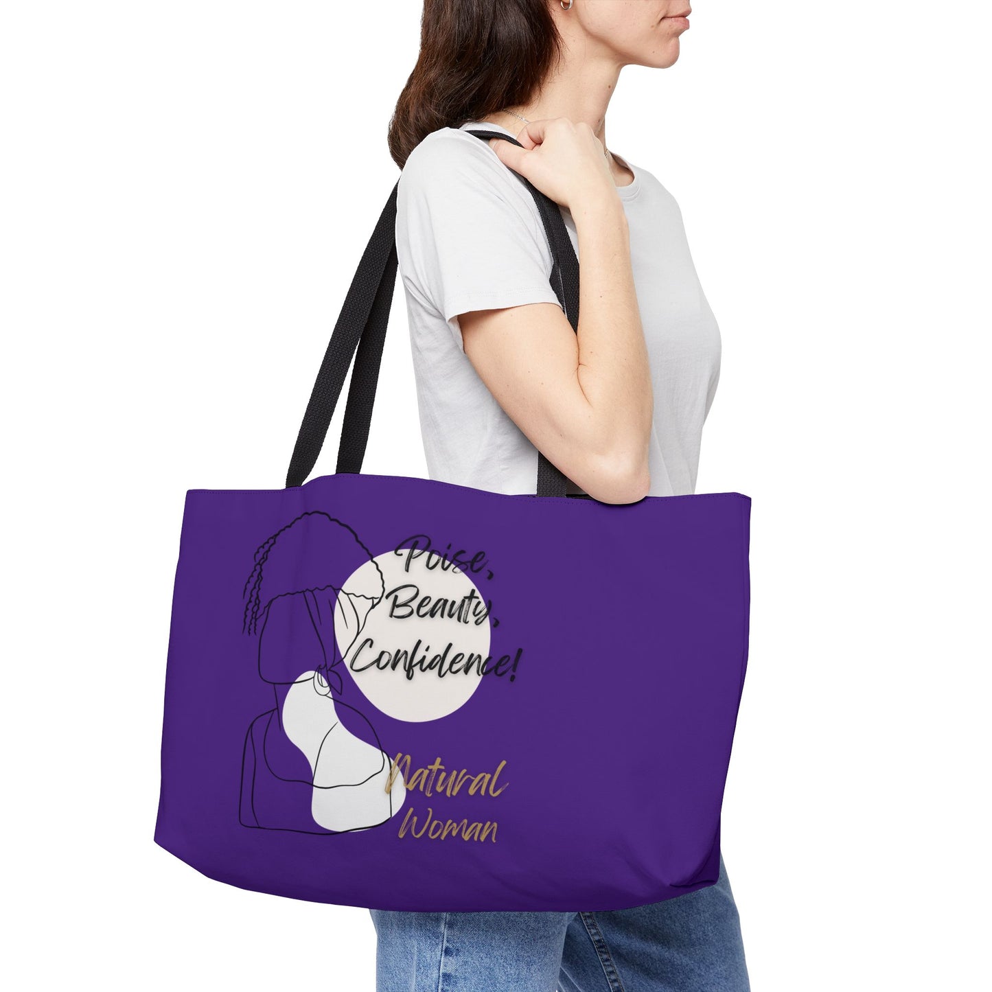Natural Woman Puff (BL) Weekender Tote Bag PURPLE