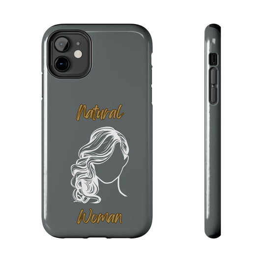 Natural Woman Long Curl (WL)Tough Phone Cases DARK GREY