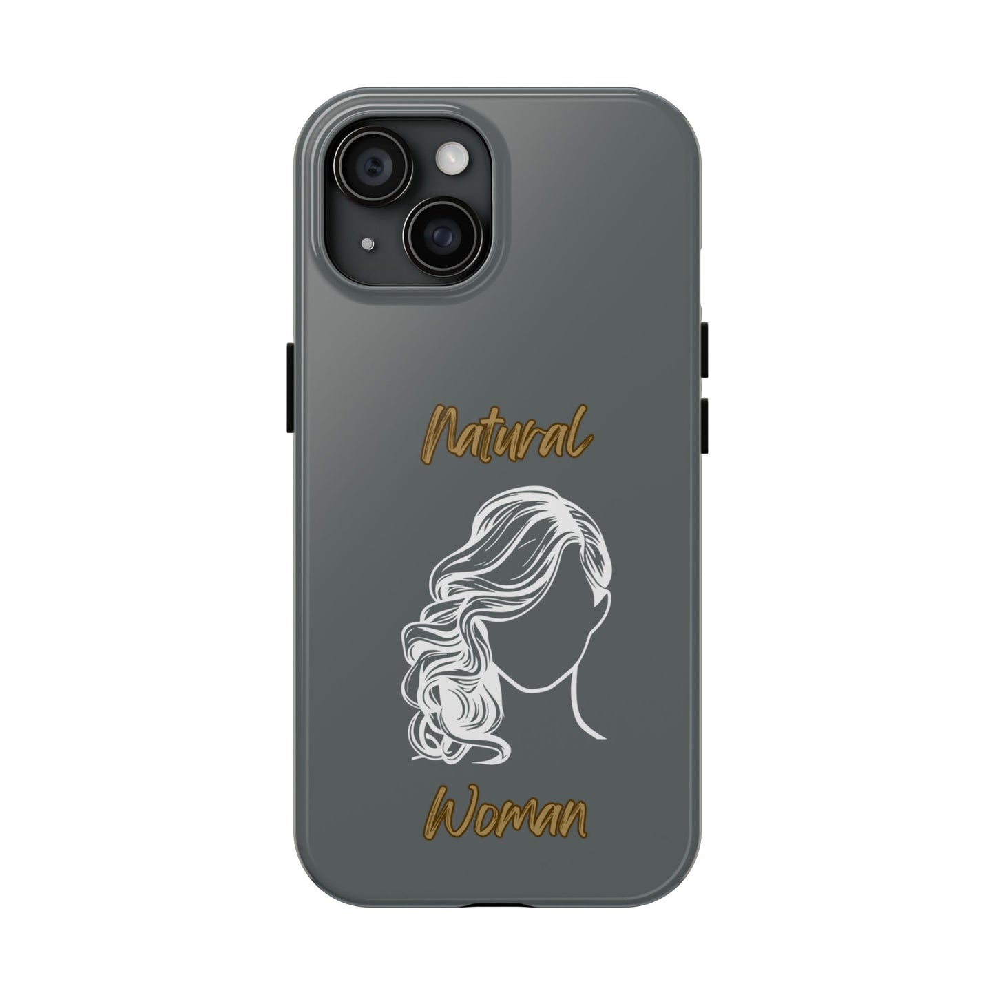 Natural Woman Long Curl (WL)Tough Phone Cases DARK GREY