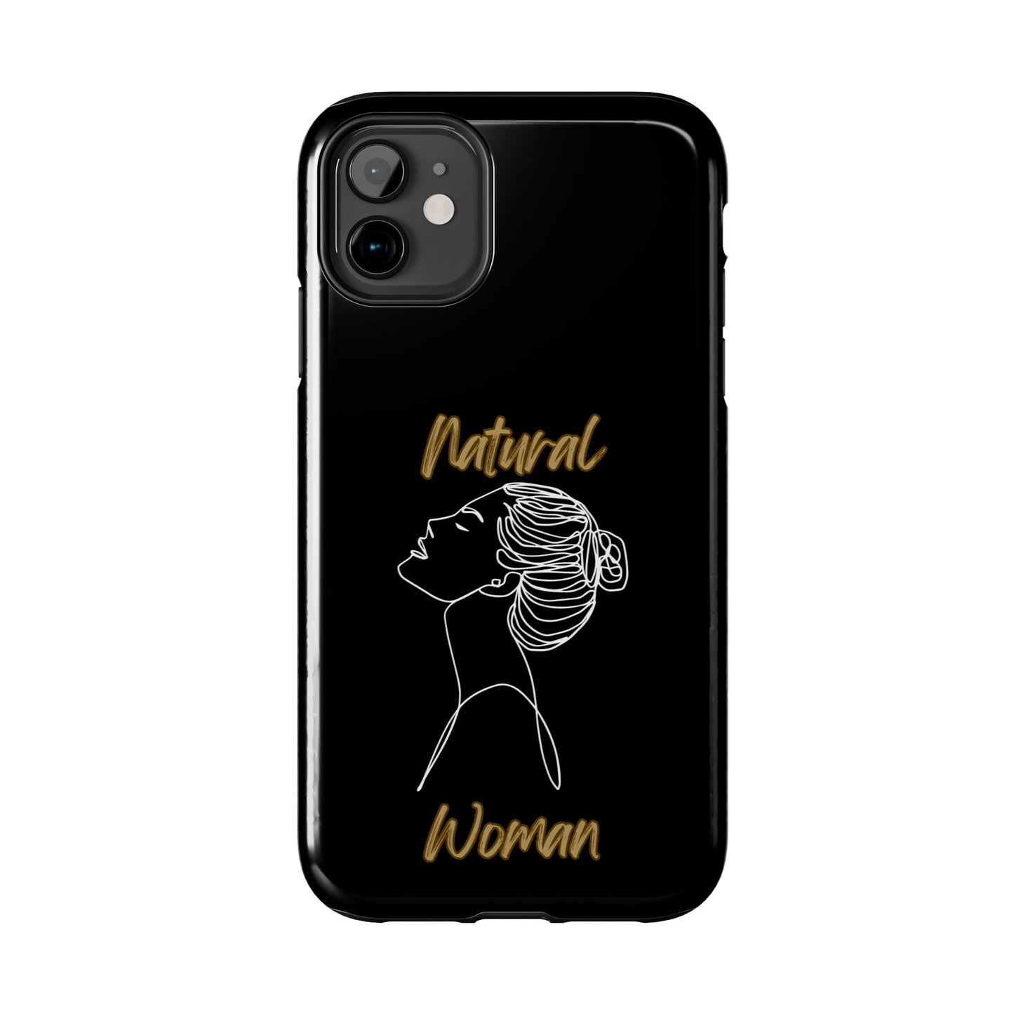Natural Woman Wet Bun (WL) Tough Phone Cases BLACK