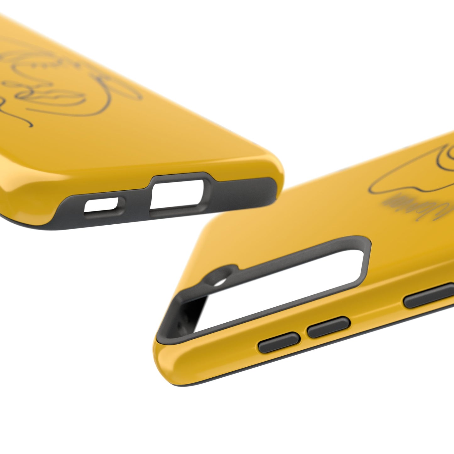Natural Woman Half Face (BL)Tough Phone Case YELLOW