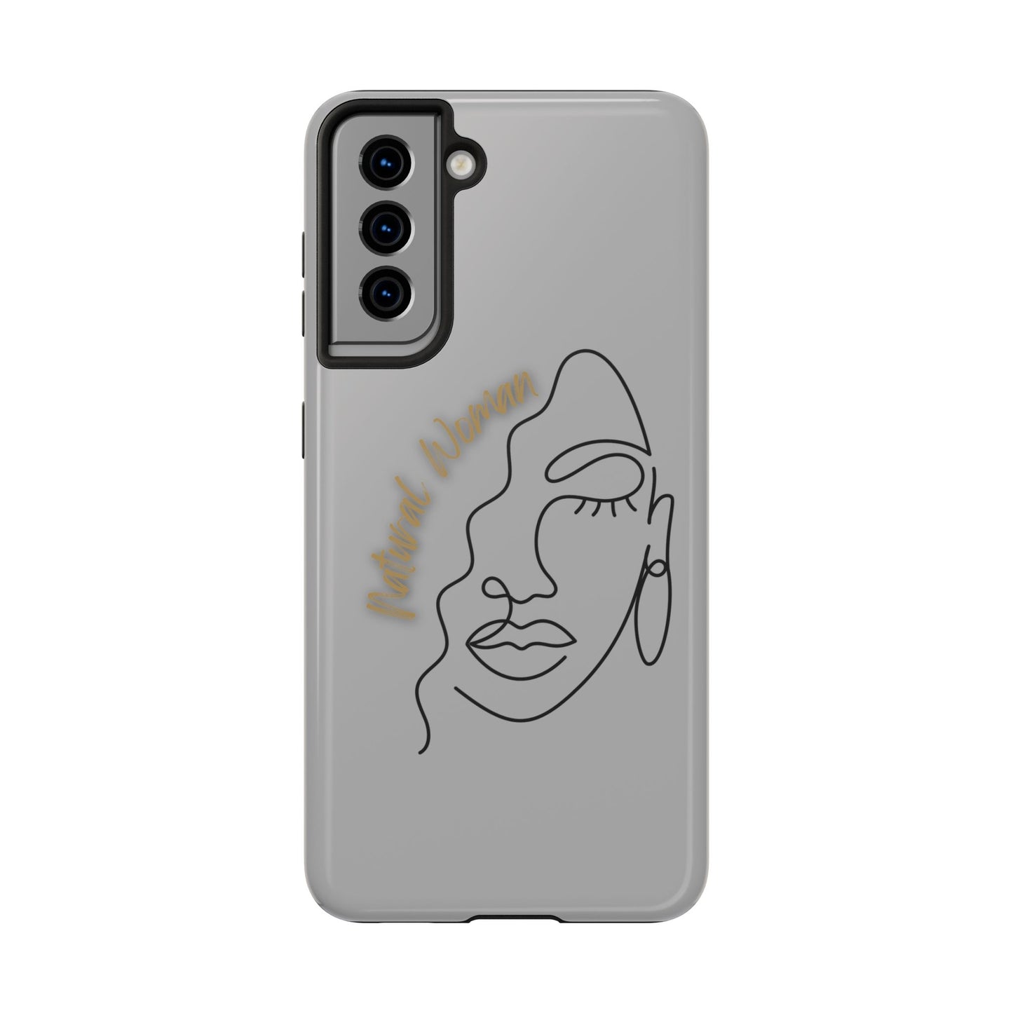 Natural Woman Half Face (BL)Tough Phone Case LIGHT GREY