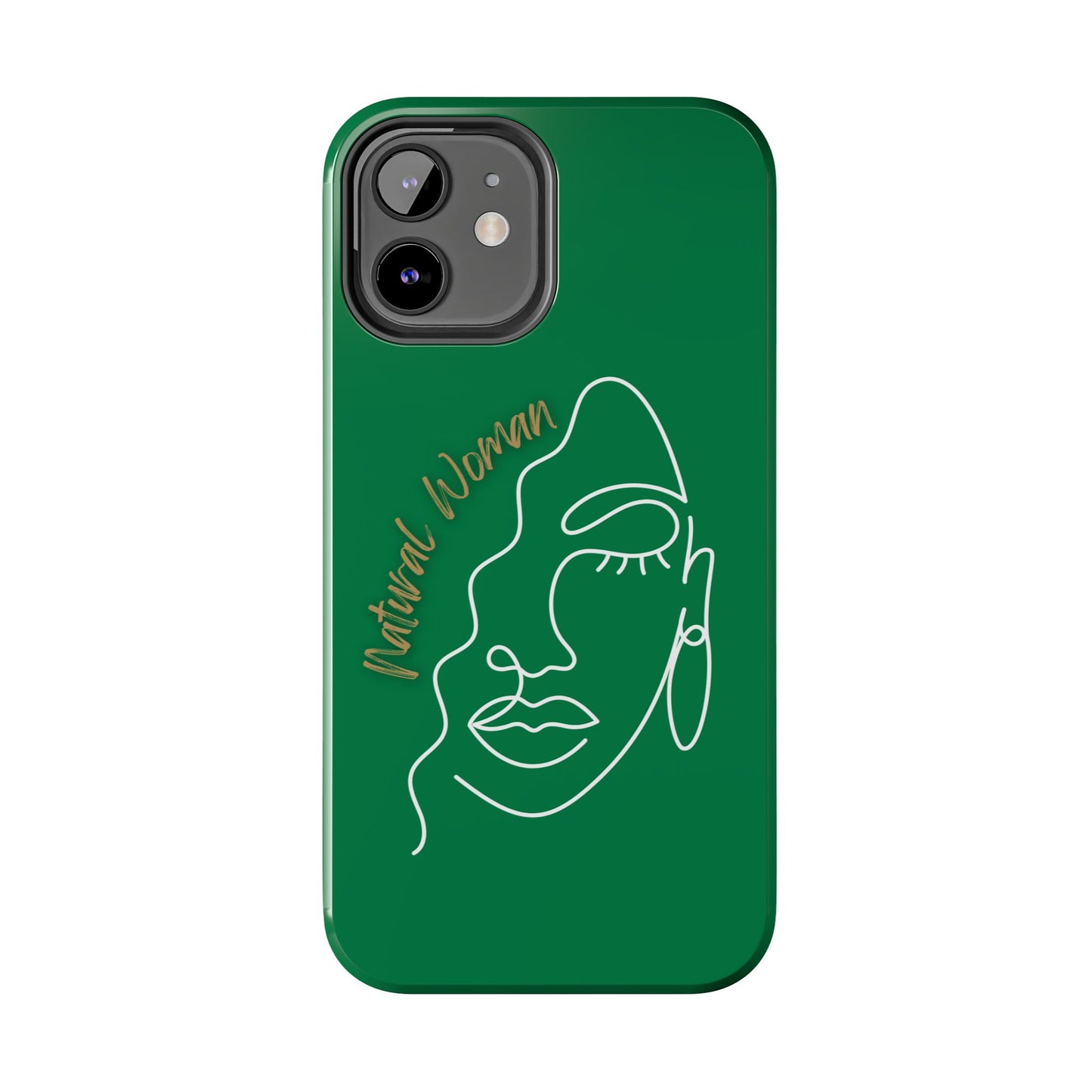 Natural Woman Half Face (WL)Tough Phone Case DARK GREEN