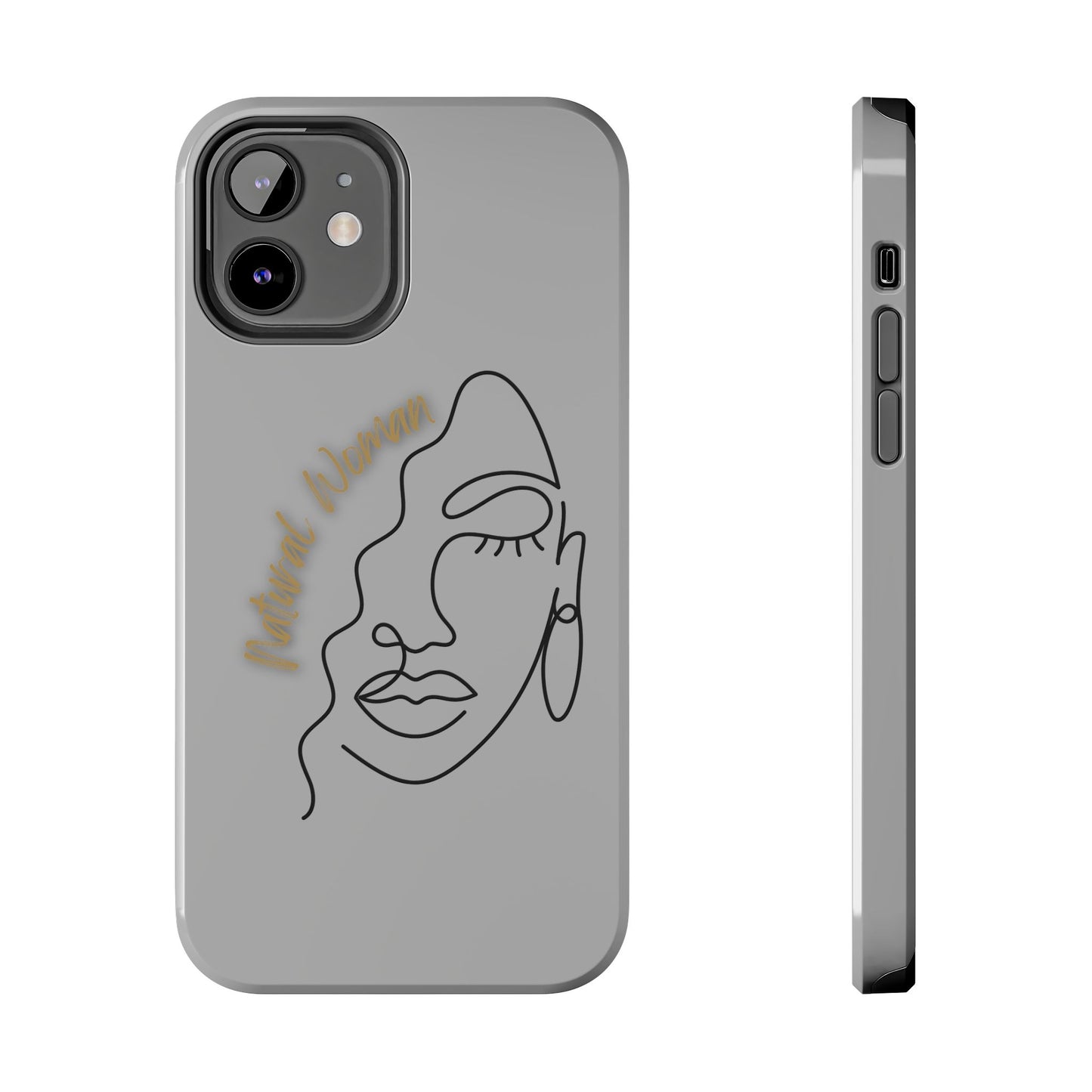 Natural Woman Half Face (BL)Tough Phone Case LIGHT GREY