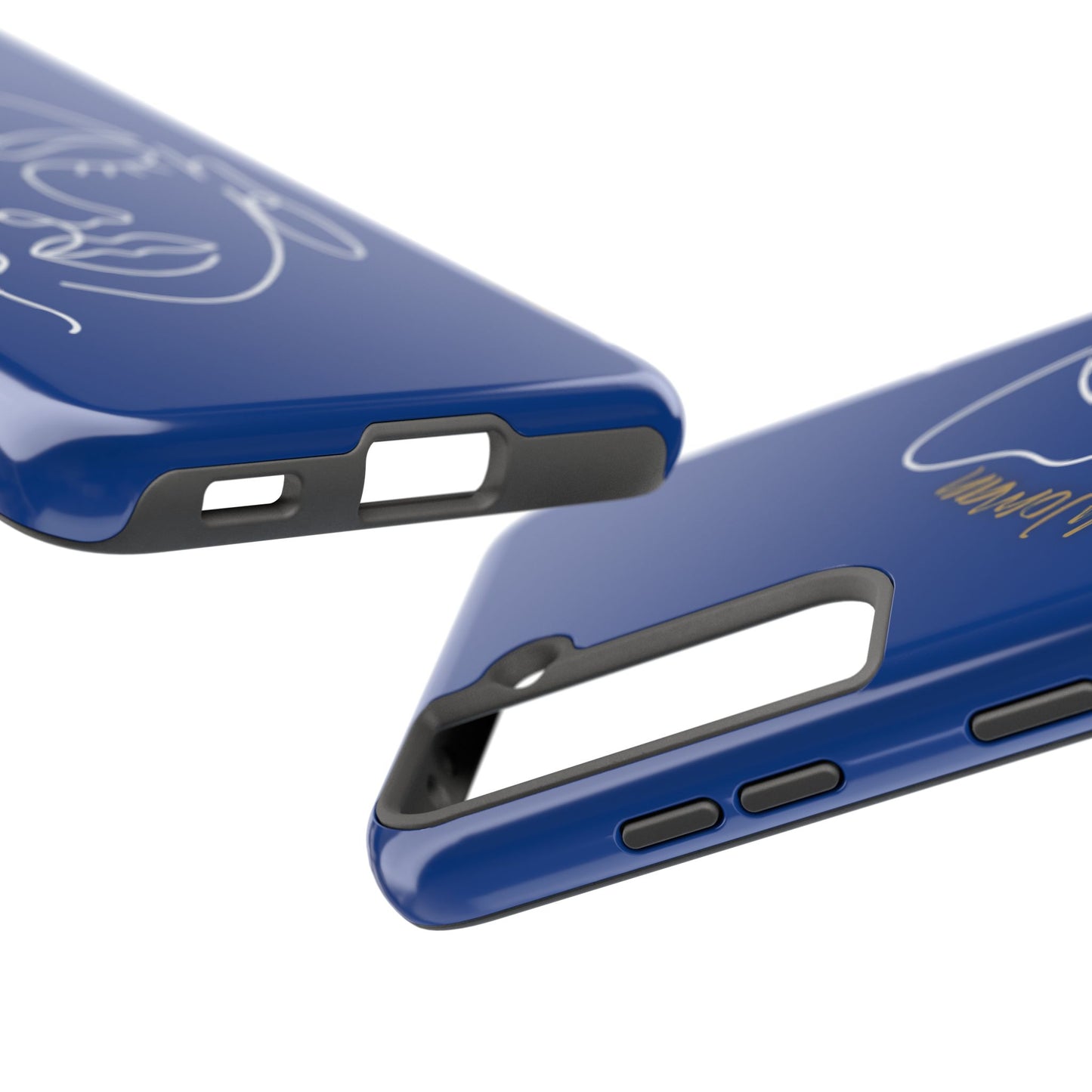 Natural Woman Half Face (WL)Tough Phone Case DARK BLUE