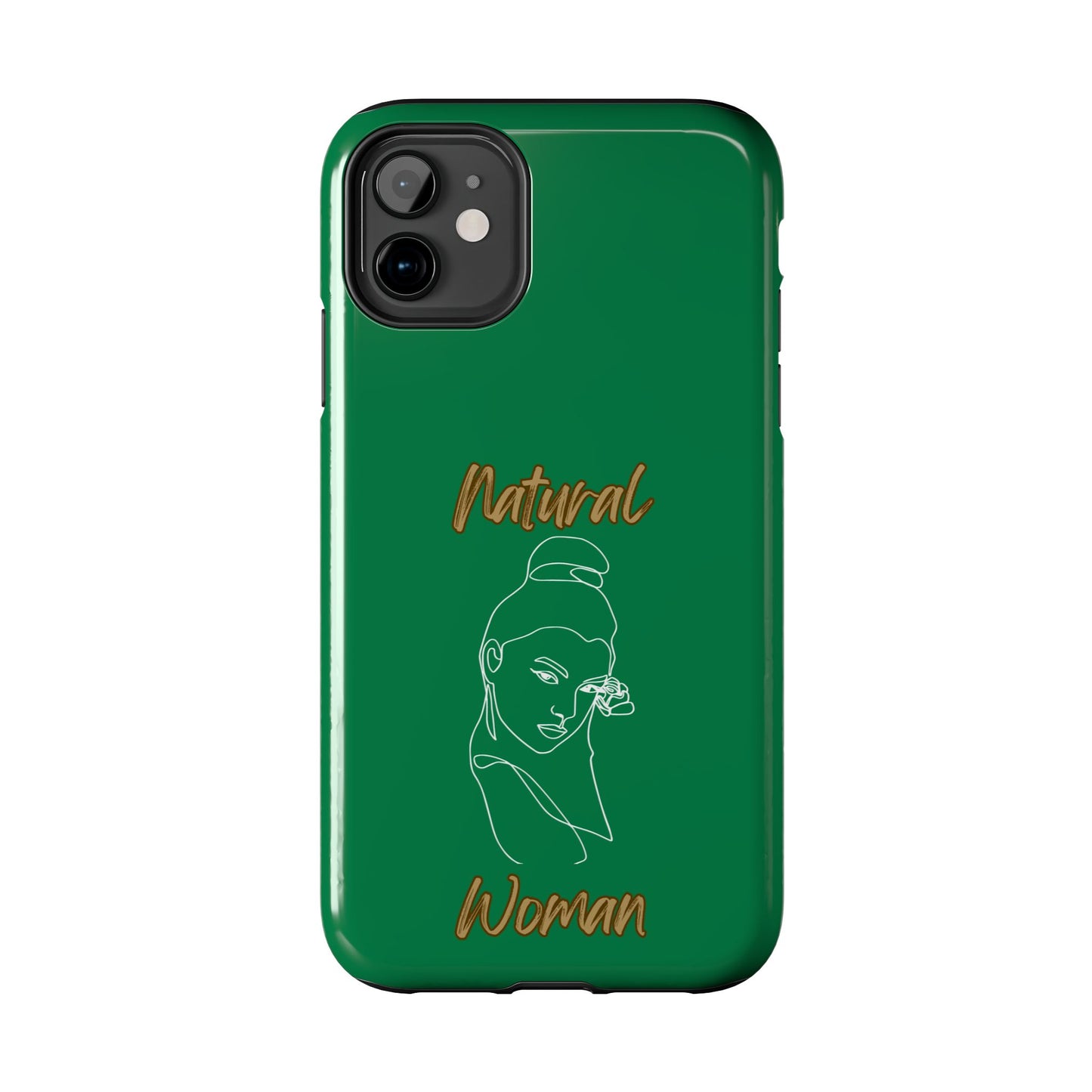 Natural Woman Sassy Bun (WL) Tough Phone Cases DARK GREEN