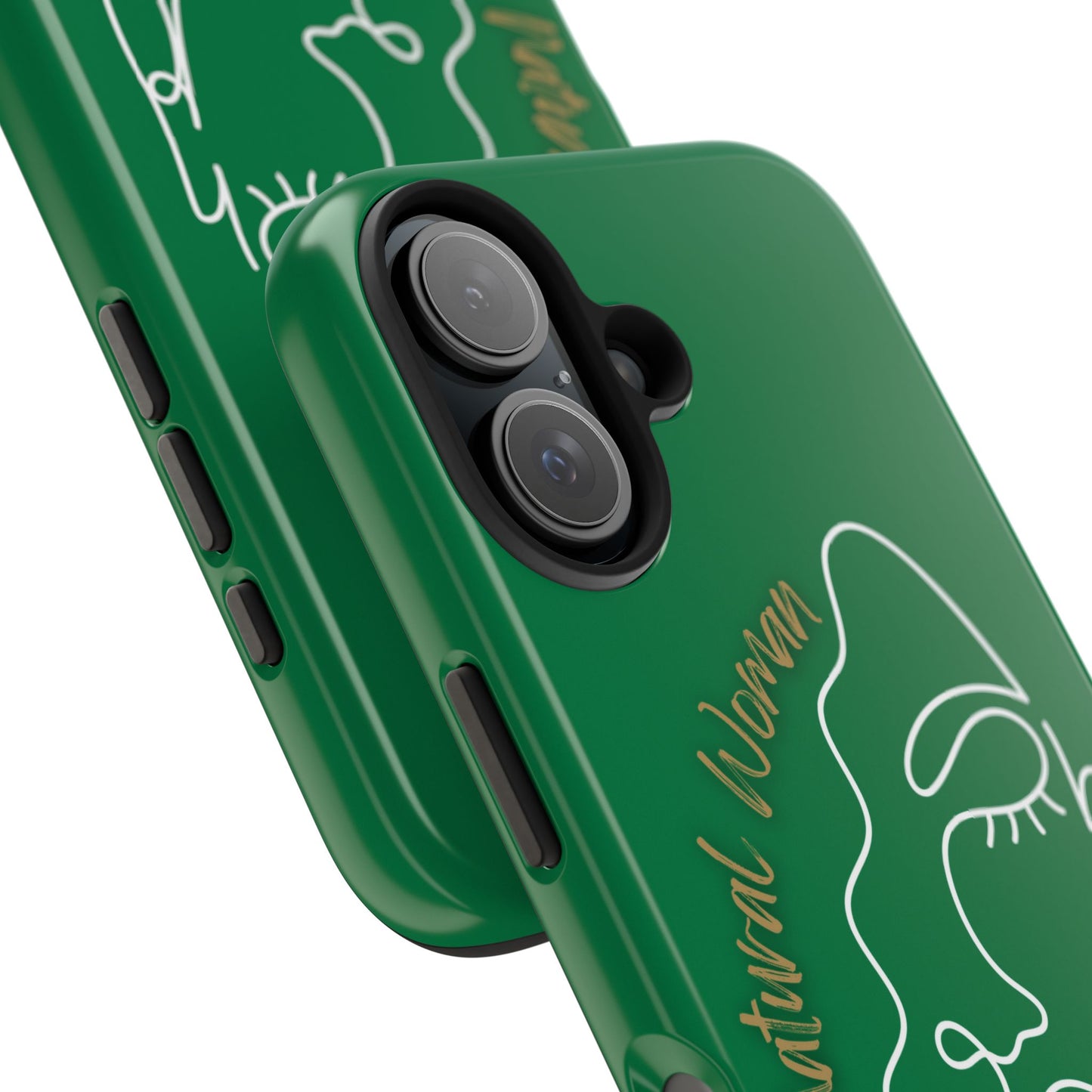 Natural Woman Half Face (WL)Tough Phone Case DARK GREEN