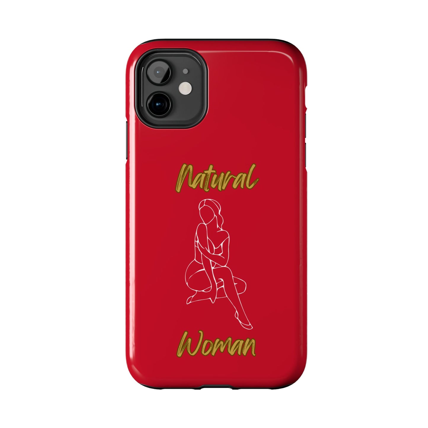 Natural Woman Shoulder Action (WL)Tough Phone Cases DARK RED