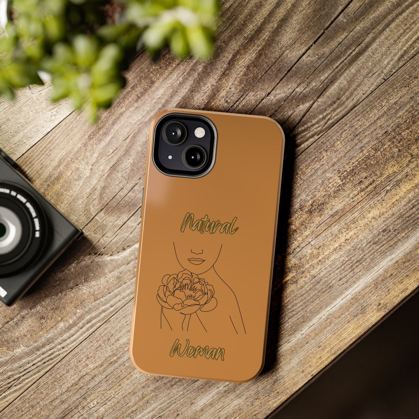 Natural Woman Kissed Flower (BL)Tough Phone Cases LIGHT BROWN