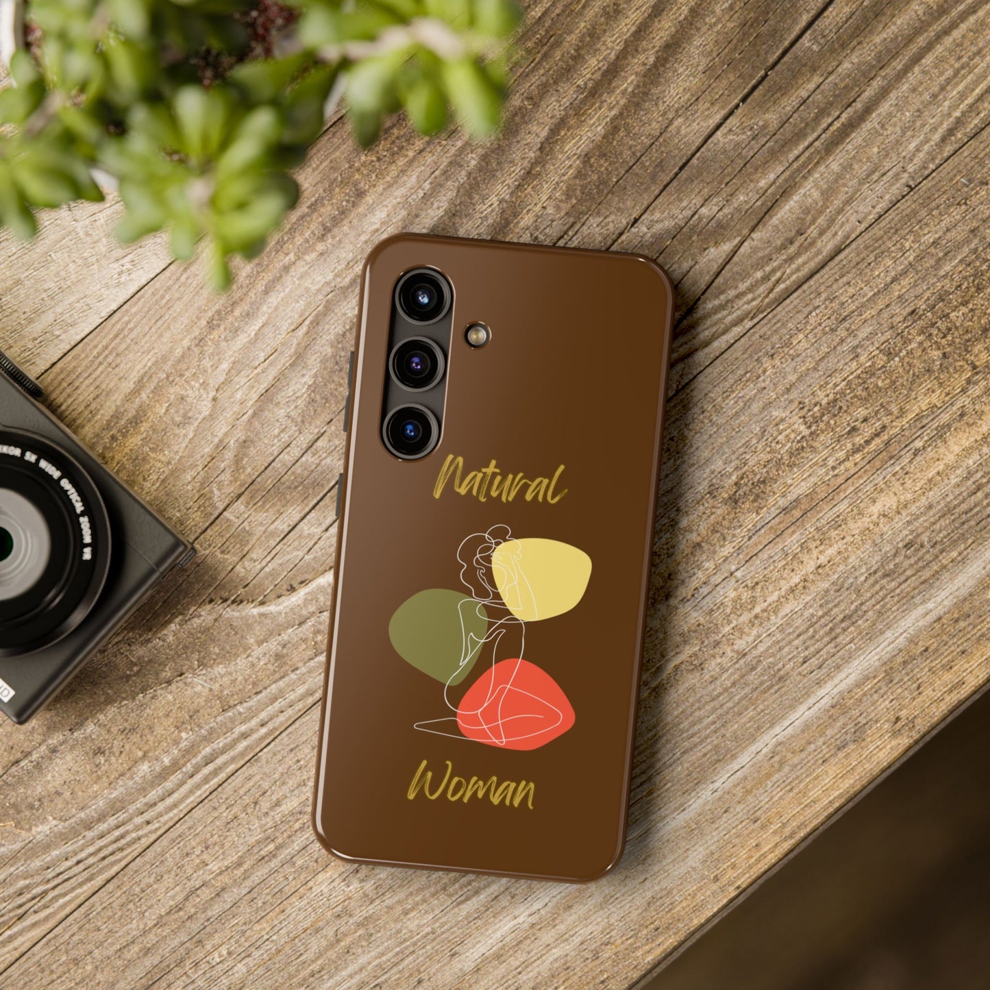 Natural Woman Colorful Pose (WL)Tough Phone Cases BROWN