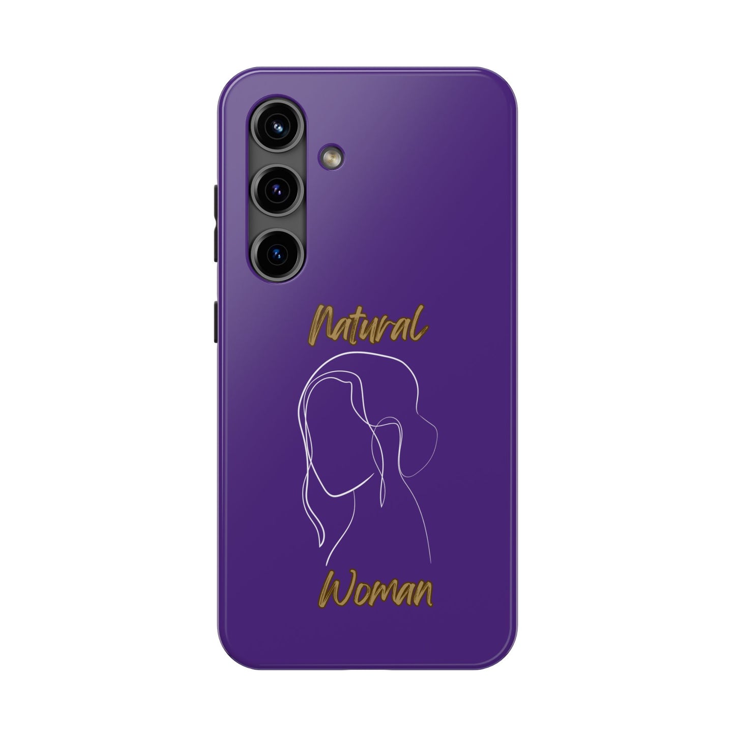 Natural Woman Hanging Hair (WL) Tough Phone Cases PURPLE