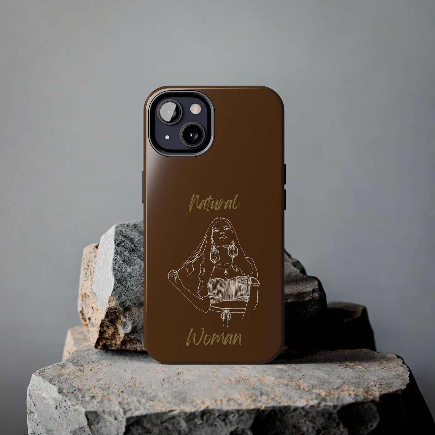 Natural Woman Thinking (WL)Tough Phone Cases BROWN
