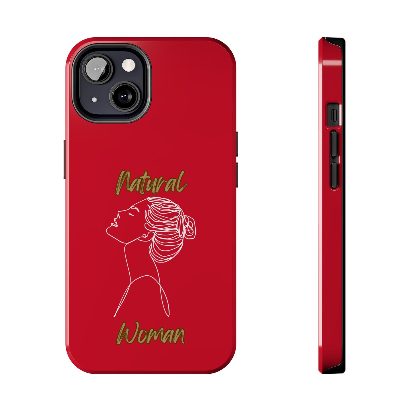 Natural Woman Wet Bun (WL) Tough Phone Cases DARK RED