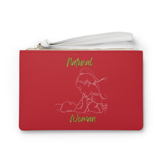 Natural Woman New Life (WL) Clutch Bag DARK RED