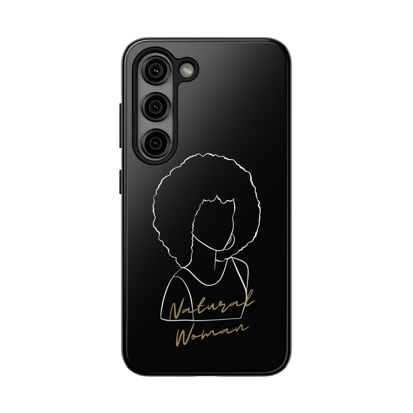 Natural Woman Afro (WL) Tough Phone Case BLACK