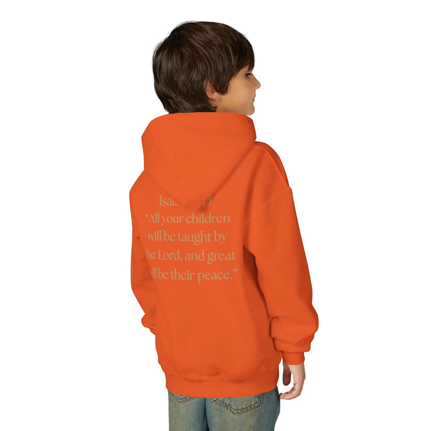 "Children of the King" Hoodie - BLACK Lion Design with Isaiah 54:13