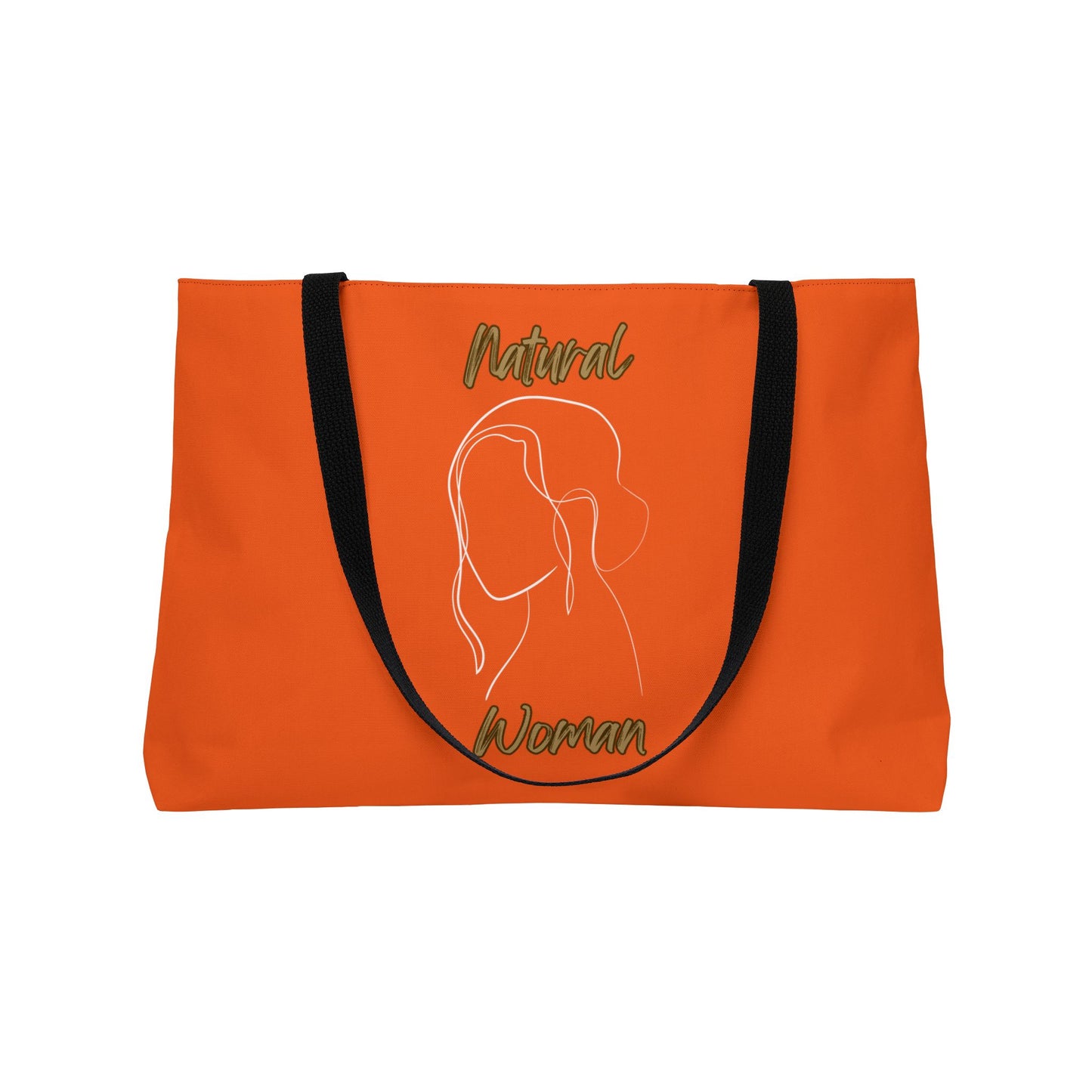 Natural Woman Hanging Hair (WL) Weekender Tote Bag ORANGE