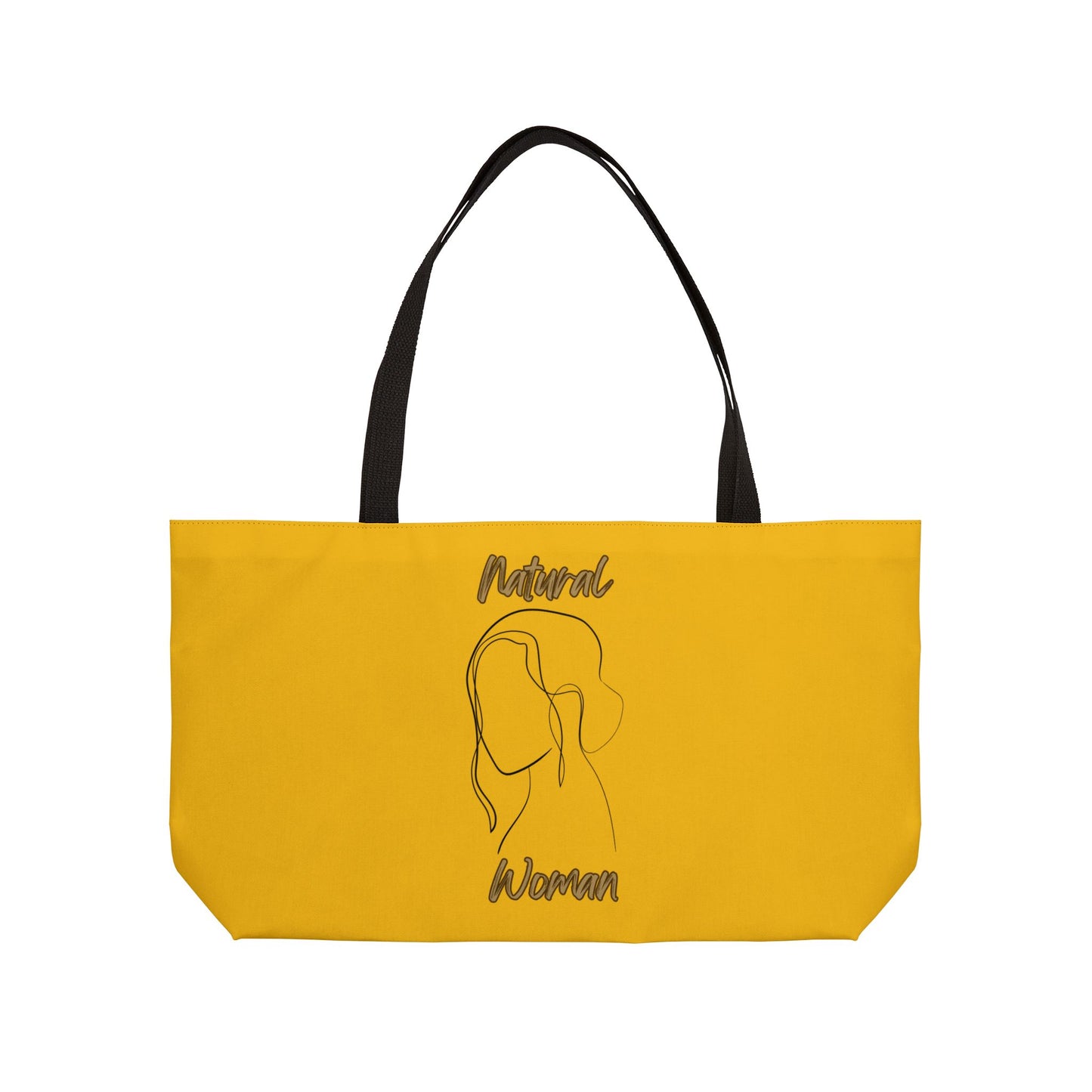 Natural Woman Hanging Hair (BL) Weekender Tote Bag YELLOW