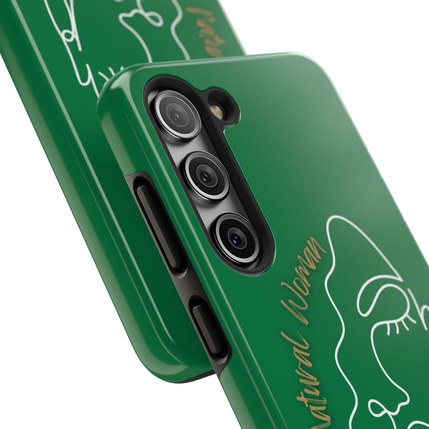 Natural Woman Half Face (WL)Tough Phone Case DARK GREEN