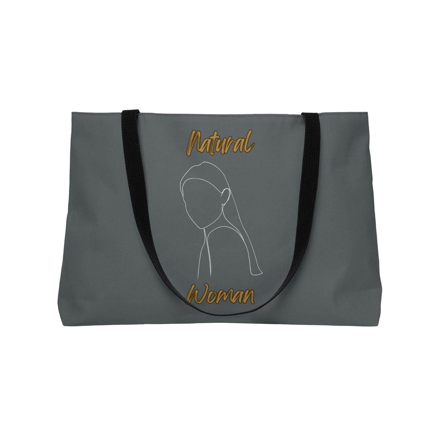 Natural Woman Tilted Look (WL) Weekender Tote Bag DARK GREY