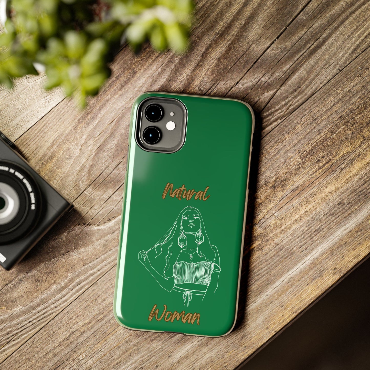 Natural Woman Thinking (WL)Tough Phone Cases DARK GREEN