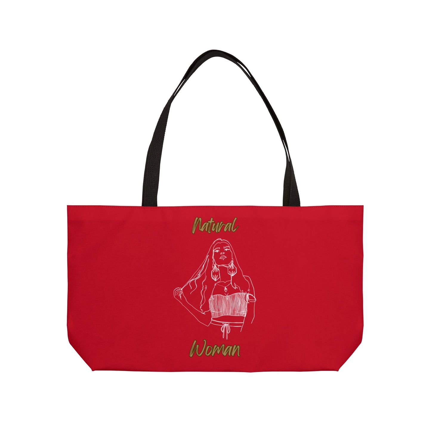 Natural Woman Thinking (WL) Weekender Tote Bag DARK RED