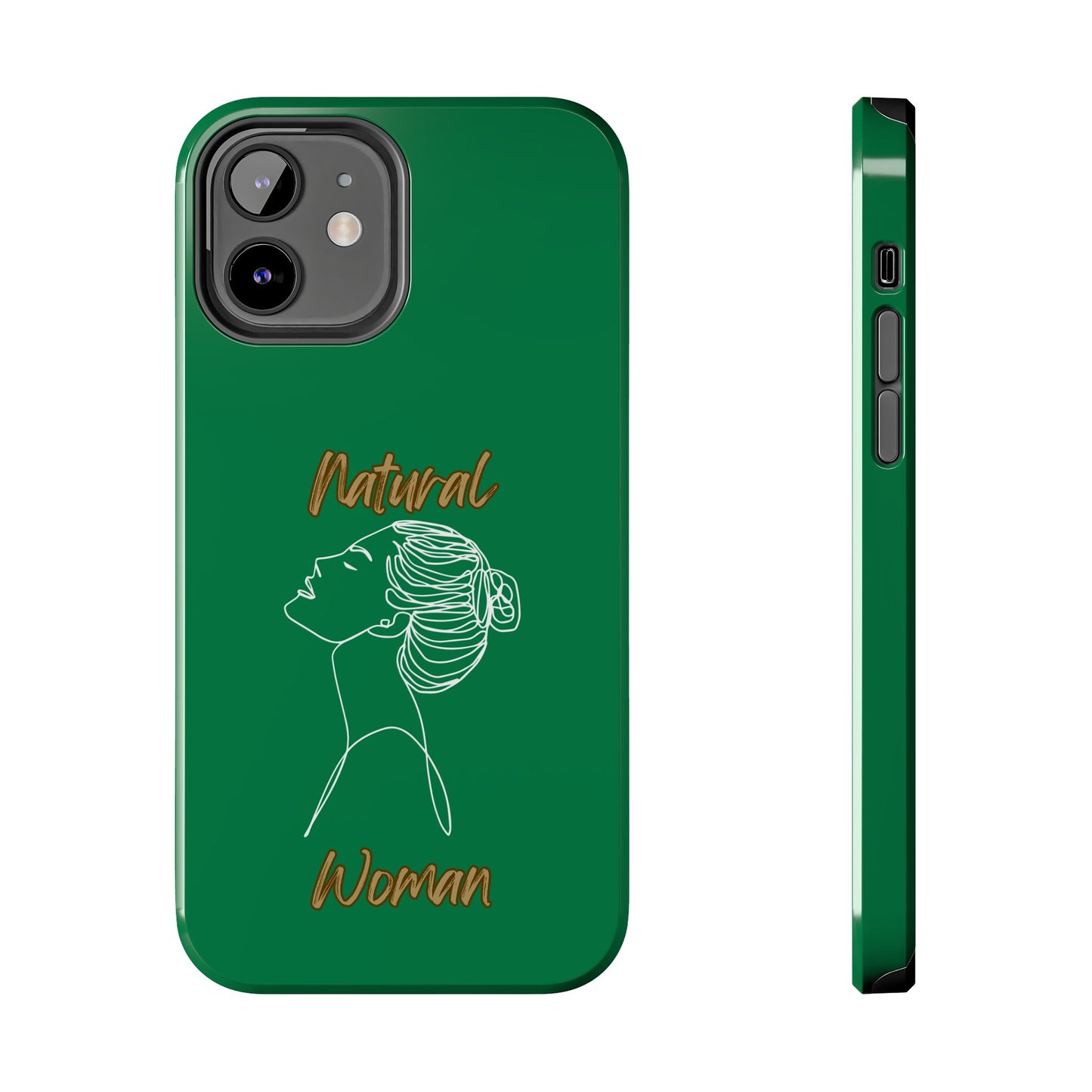 Natural Woman Wet Bun (WL) Tough Phone Cases DARK GREEN