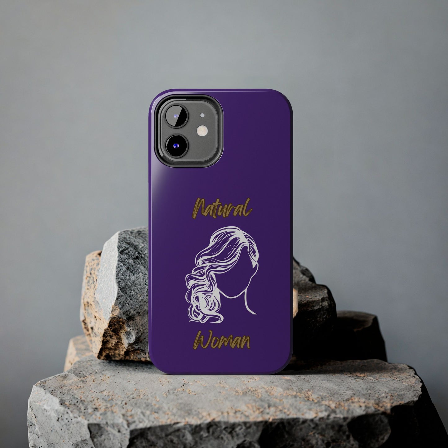 Natural Woman Long Curl (WL)Tough Phone Cases PURPLE