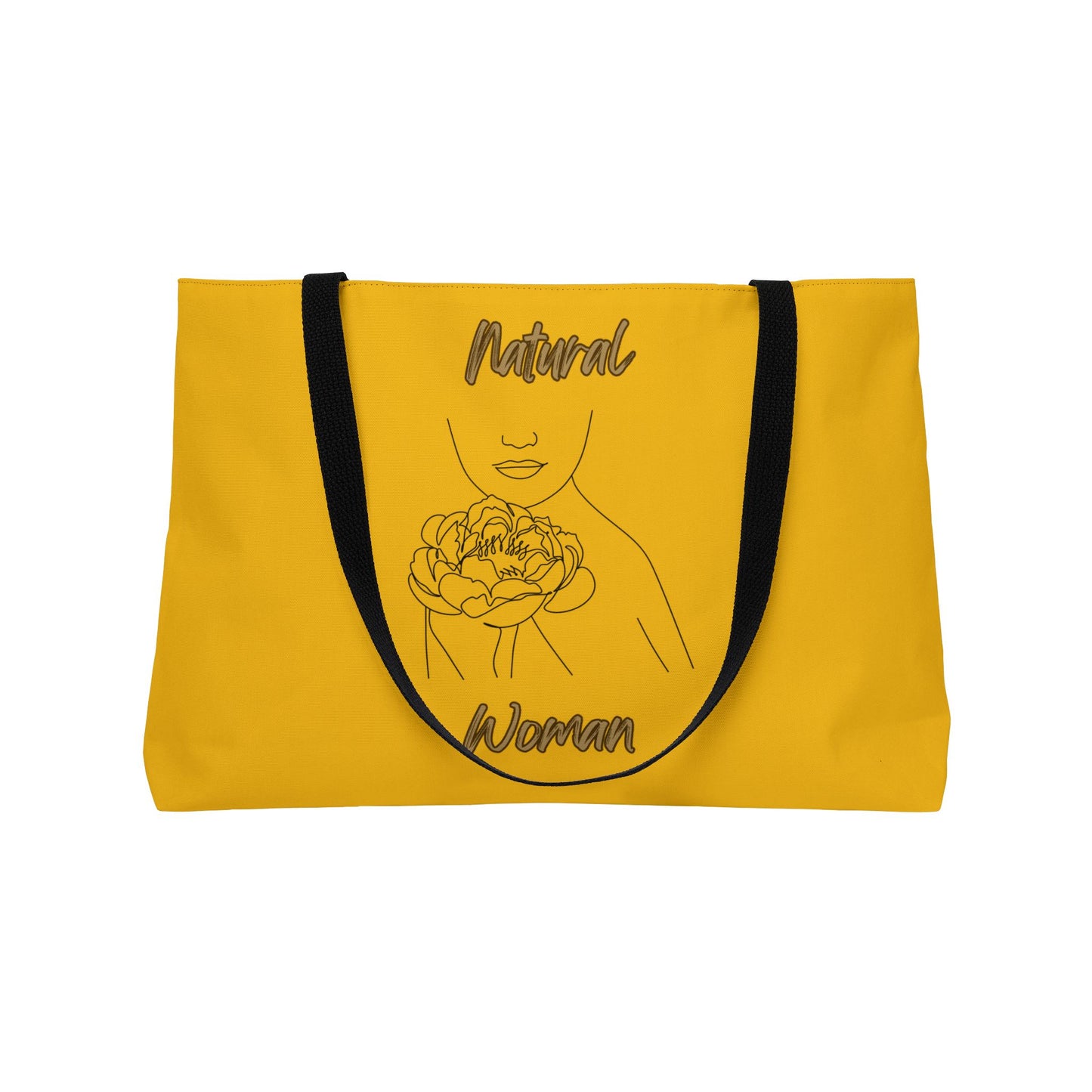 Natural Woman Kissed Flower (BL) Weekender Tote Bag YELLOW