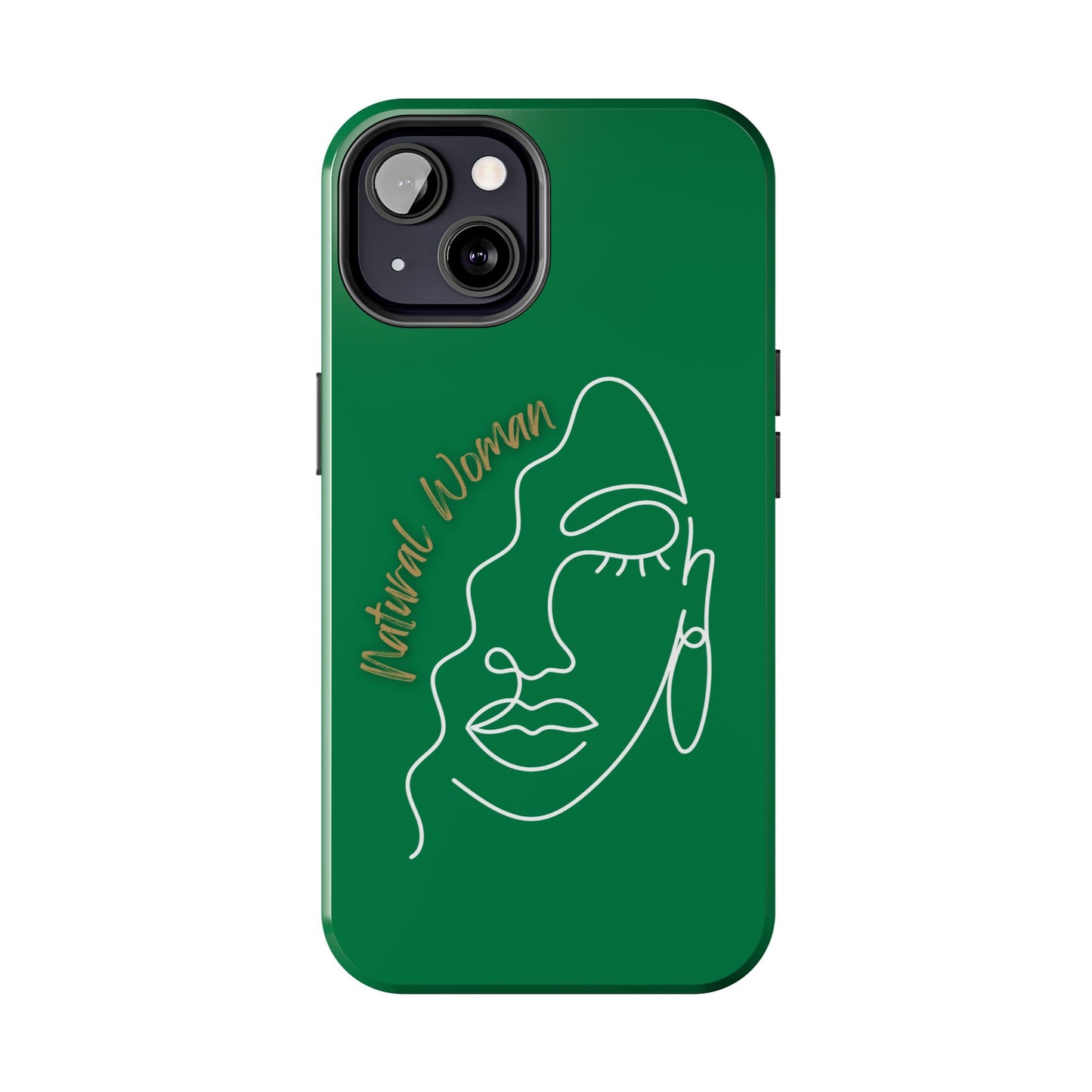 Natural Woman Half Face (WL)Tough Phone Case DARK GREEN