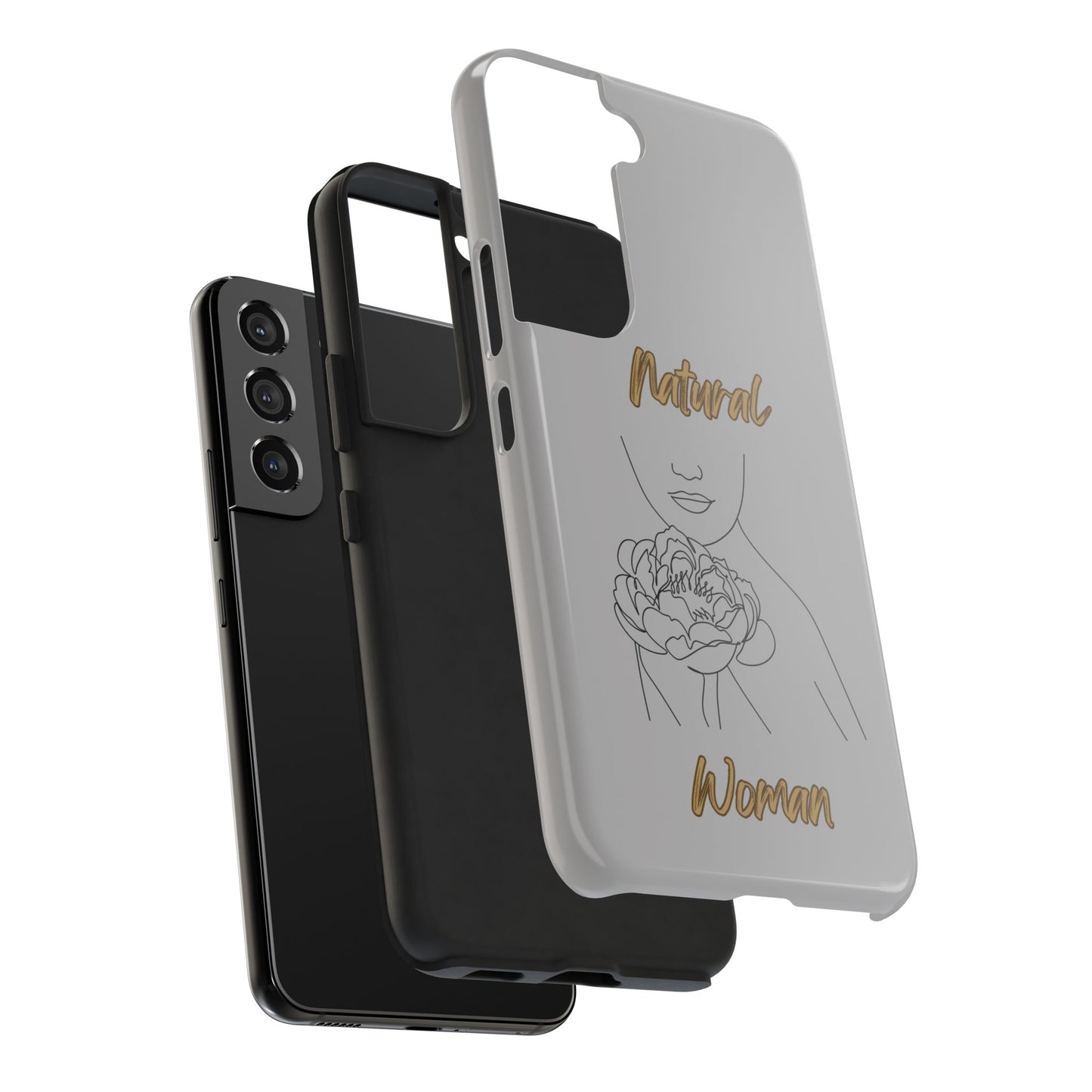 Natural Woman Kissed Flower (BL)Tough Phone Cases LIGHT GREY