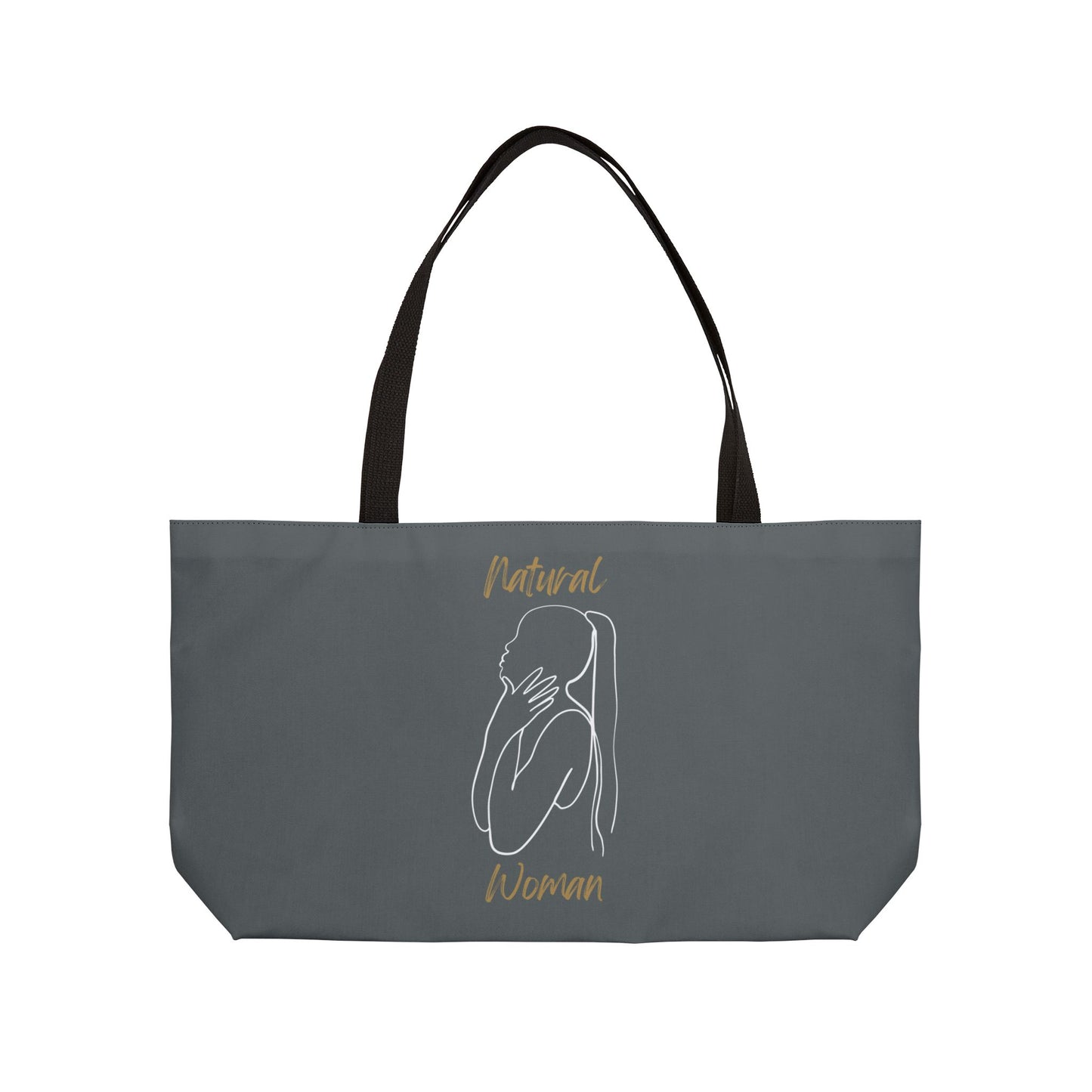 Natural Woman Ponytail (WL) Weekender Tote Bag DARK GREY