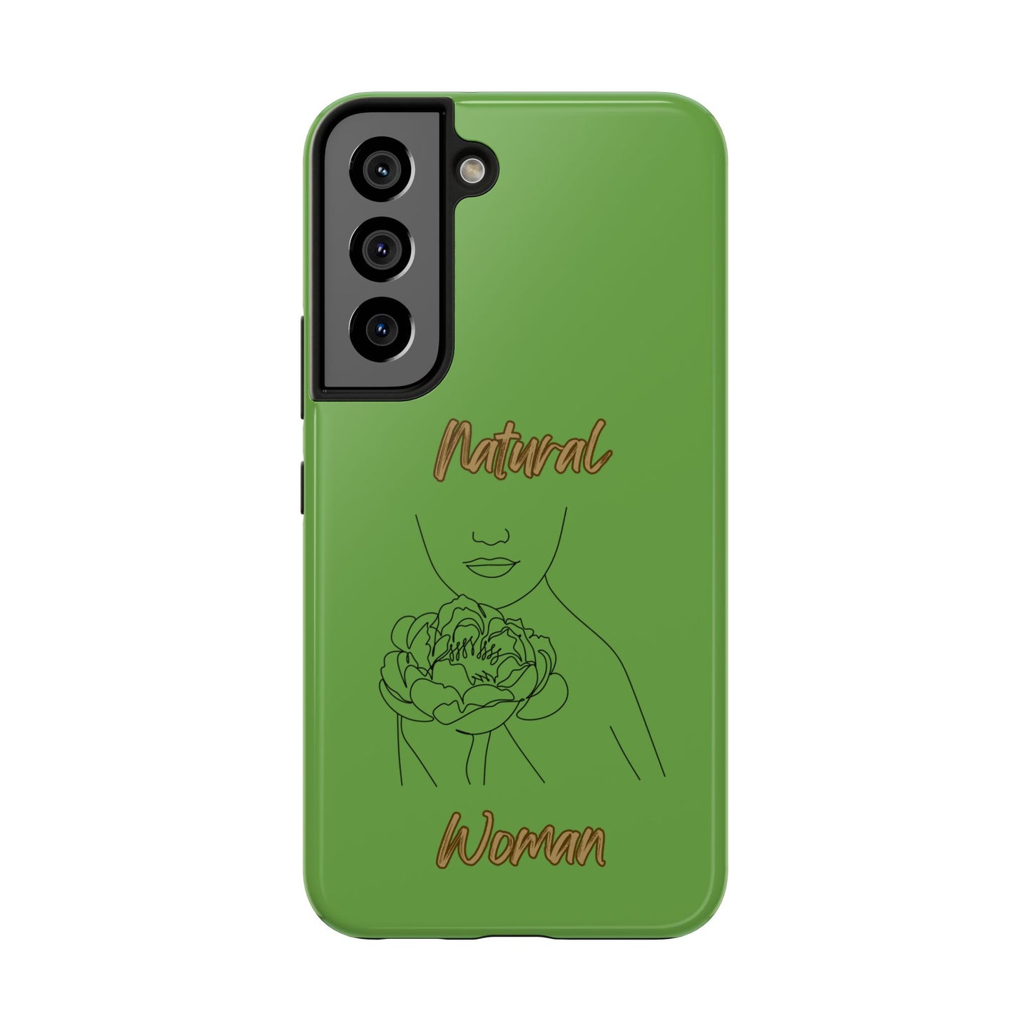 Natural Woman Kissed Flower (BL)Tough Phone Cases GREEN