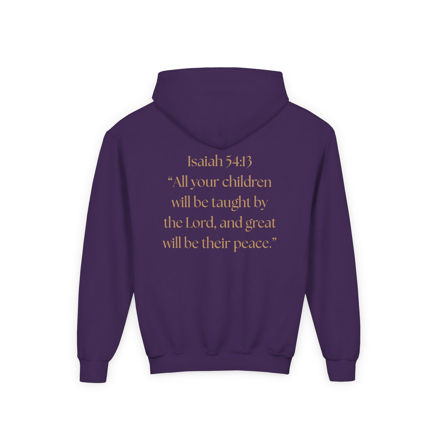 "Children of the King" Hoodie - BLACK Lion Design with Isaiah 54:13