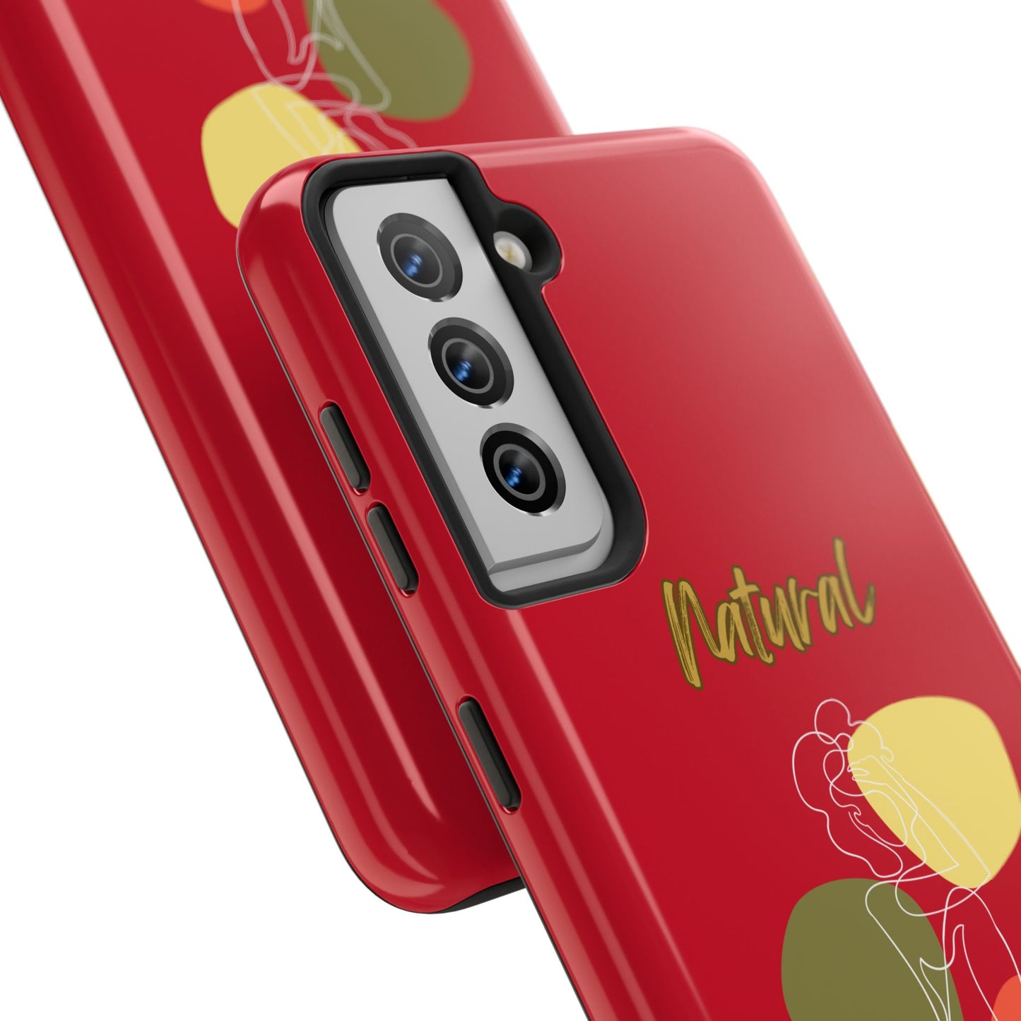 Natural Woman Colorful Pose (WL)Tough Phone Cases DARK RED