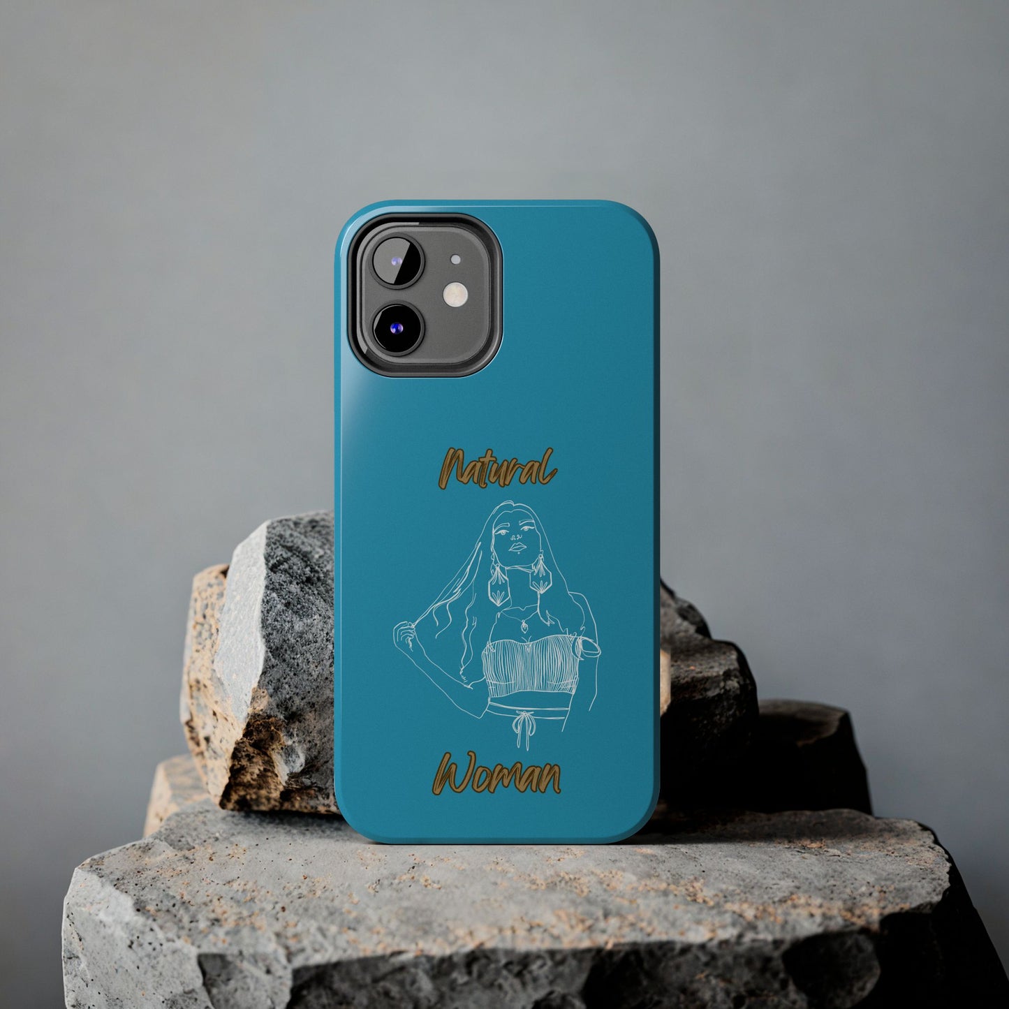 Natural Woman Thinking (WL)Tough Phone Cases TURQUOISE
