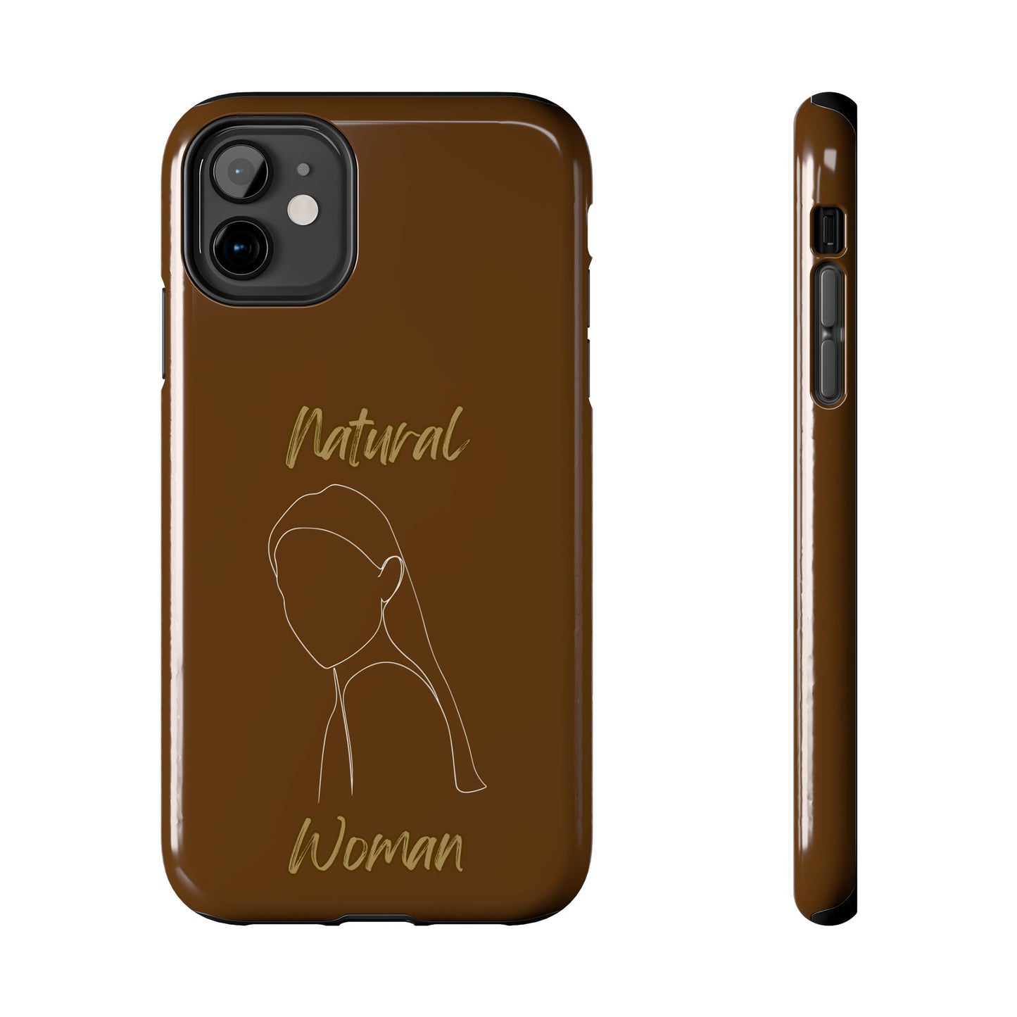 Natural Woman Tilted Look (WL) Tough Phone Cases BROWN