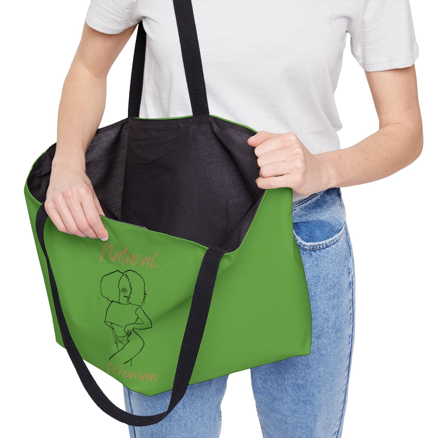 Natural Woman Pose (BL) Weekender Tote Bag GREEN