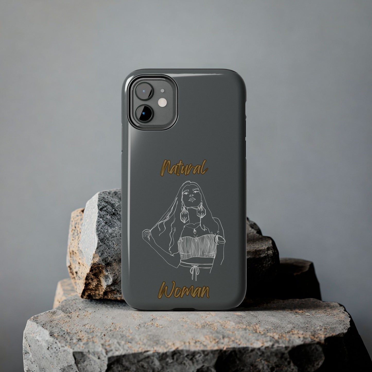 Natural Woman Thinking (WL)Tough Phone Cases DARK GREY